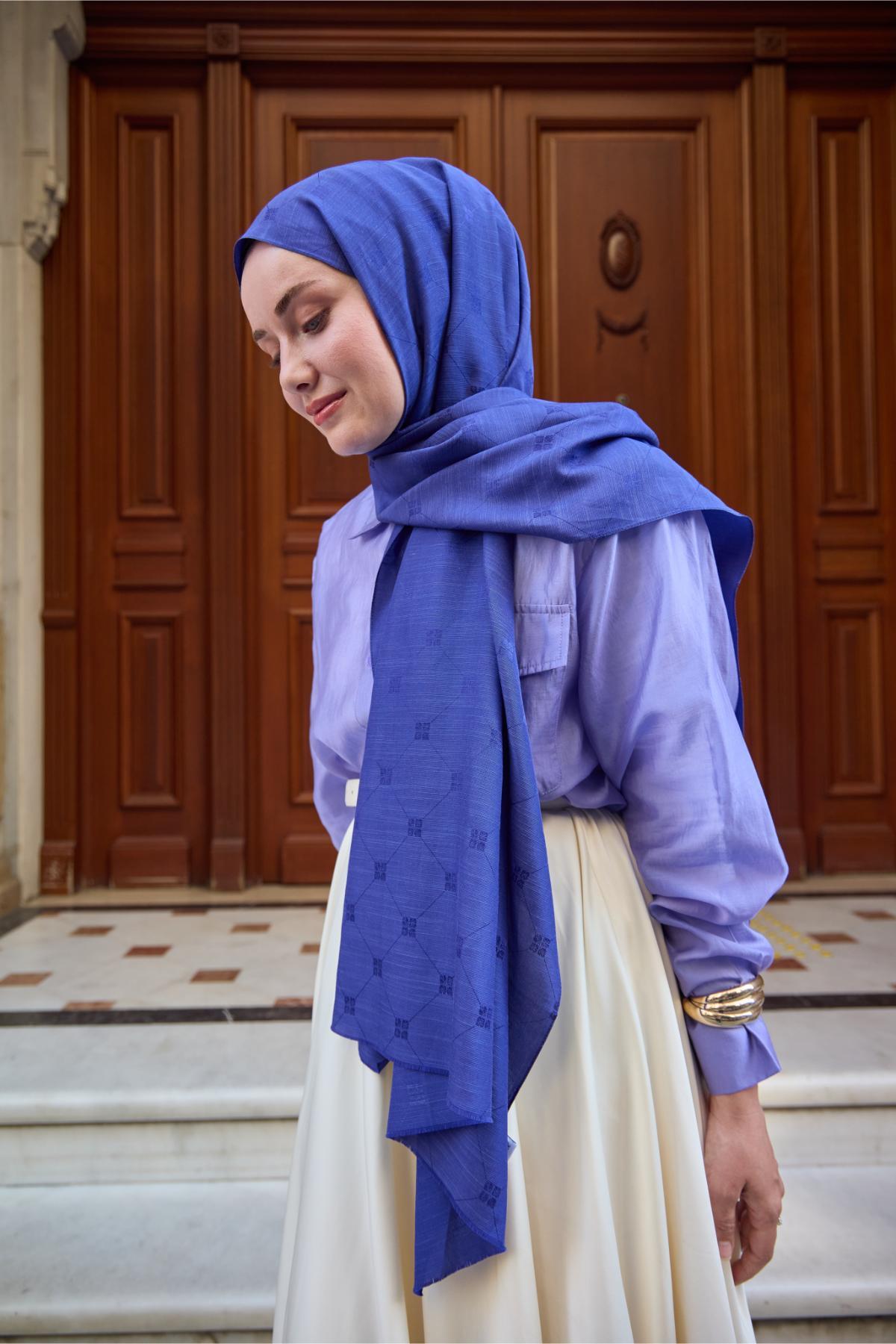 Silk Home Monogram Pamuk İpek Şal 461001-16