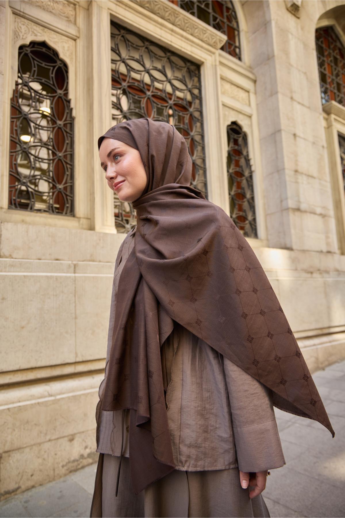 Silk Home Monogram Pamuk İpek Şal 461001-23