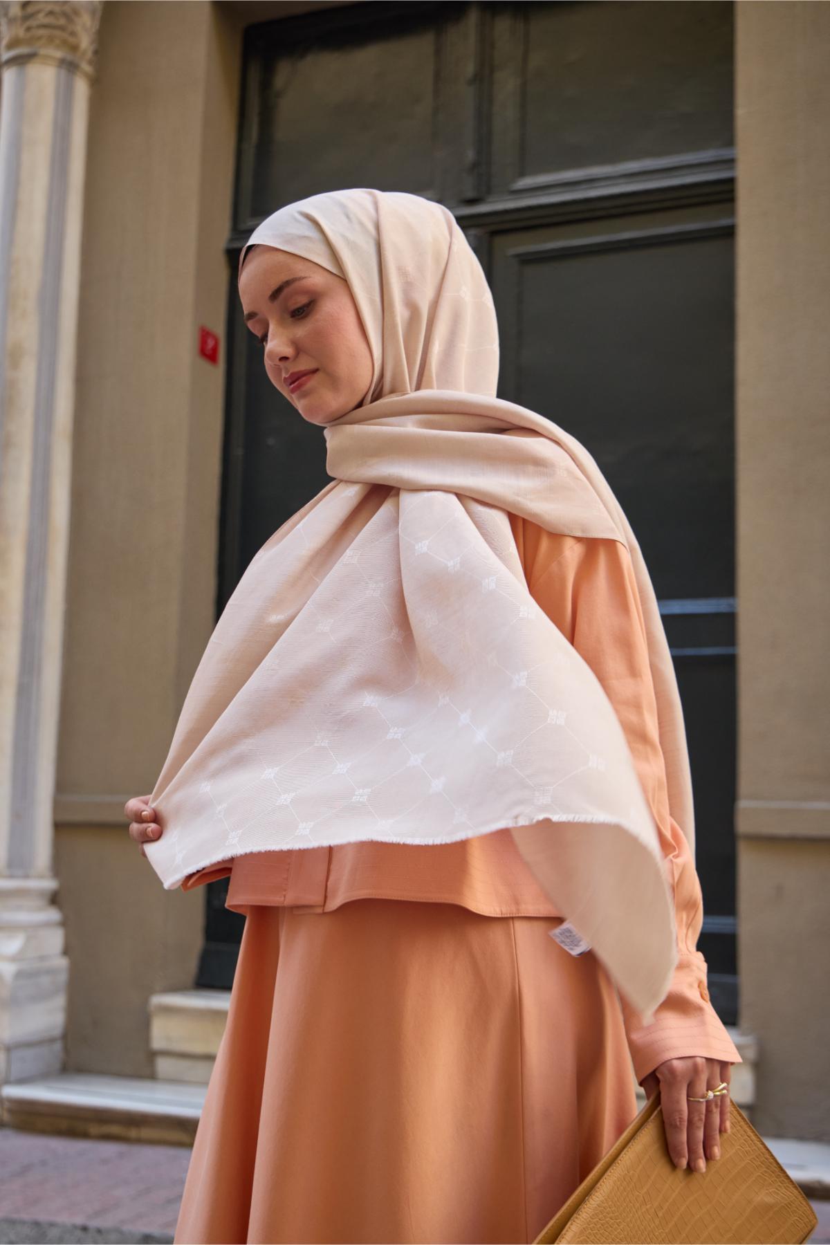 Silk Home Monogram Pamuk İpek Şal 461001-15