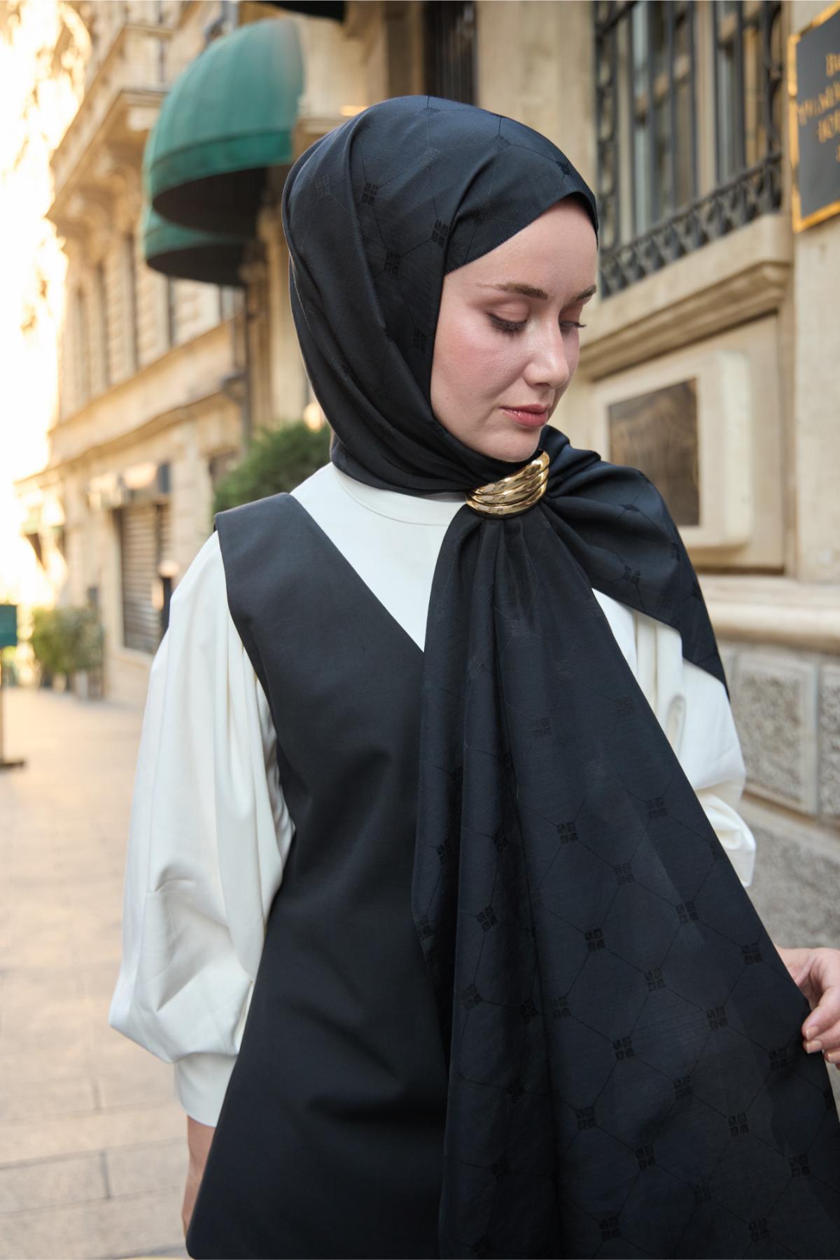 Silk Home Monogram Pamuk İpek Şal 461001-19