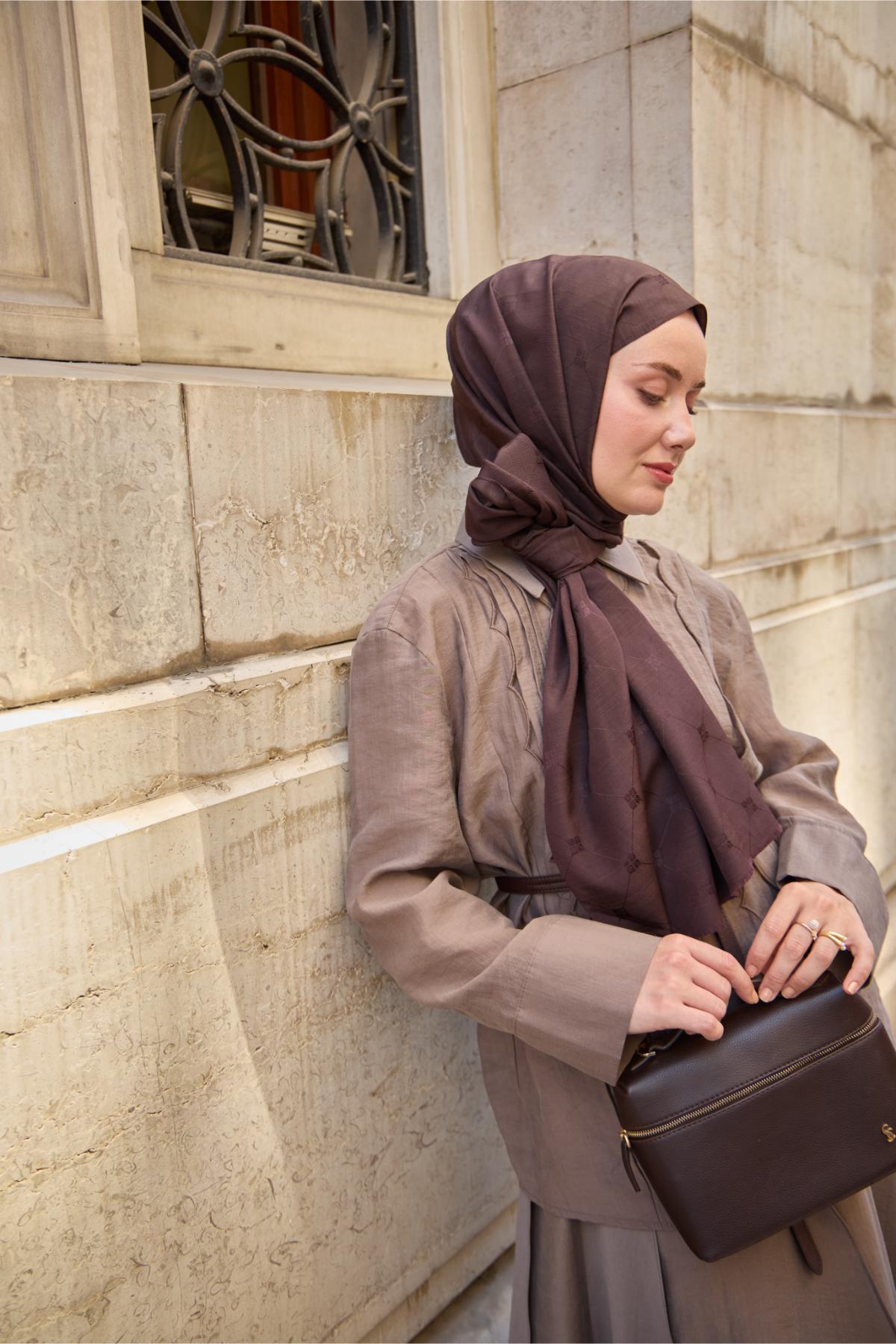 Silk Home Monogram Pamuk İpek Şal 461001-20