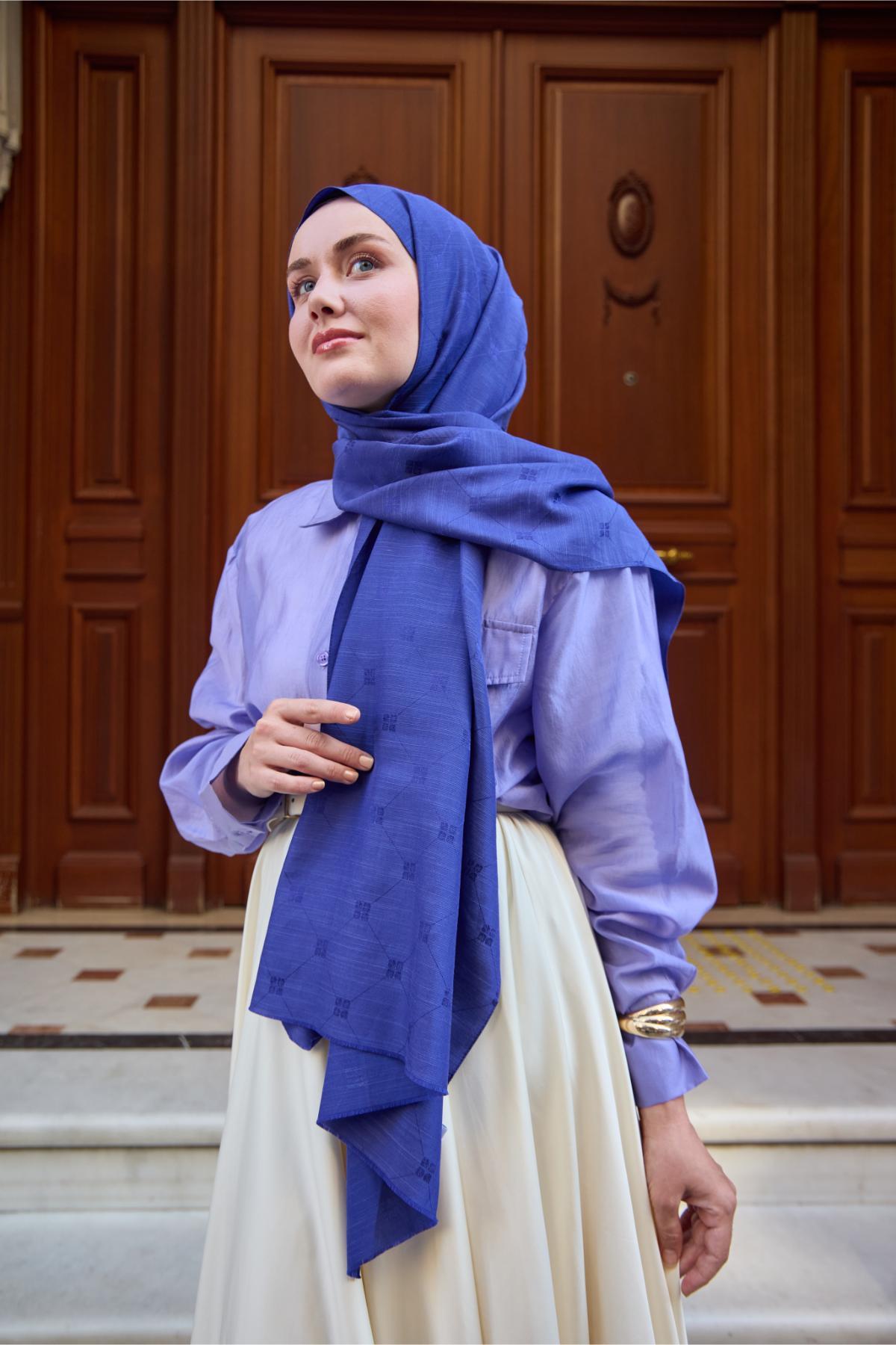 Silk Home Monogram Pamuk İpek Şal 461001-16