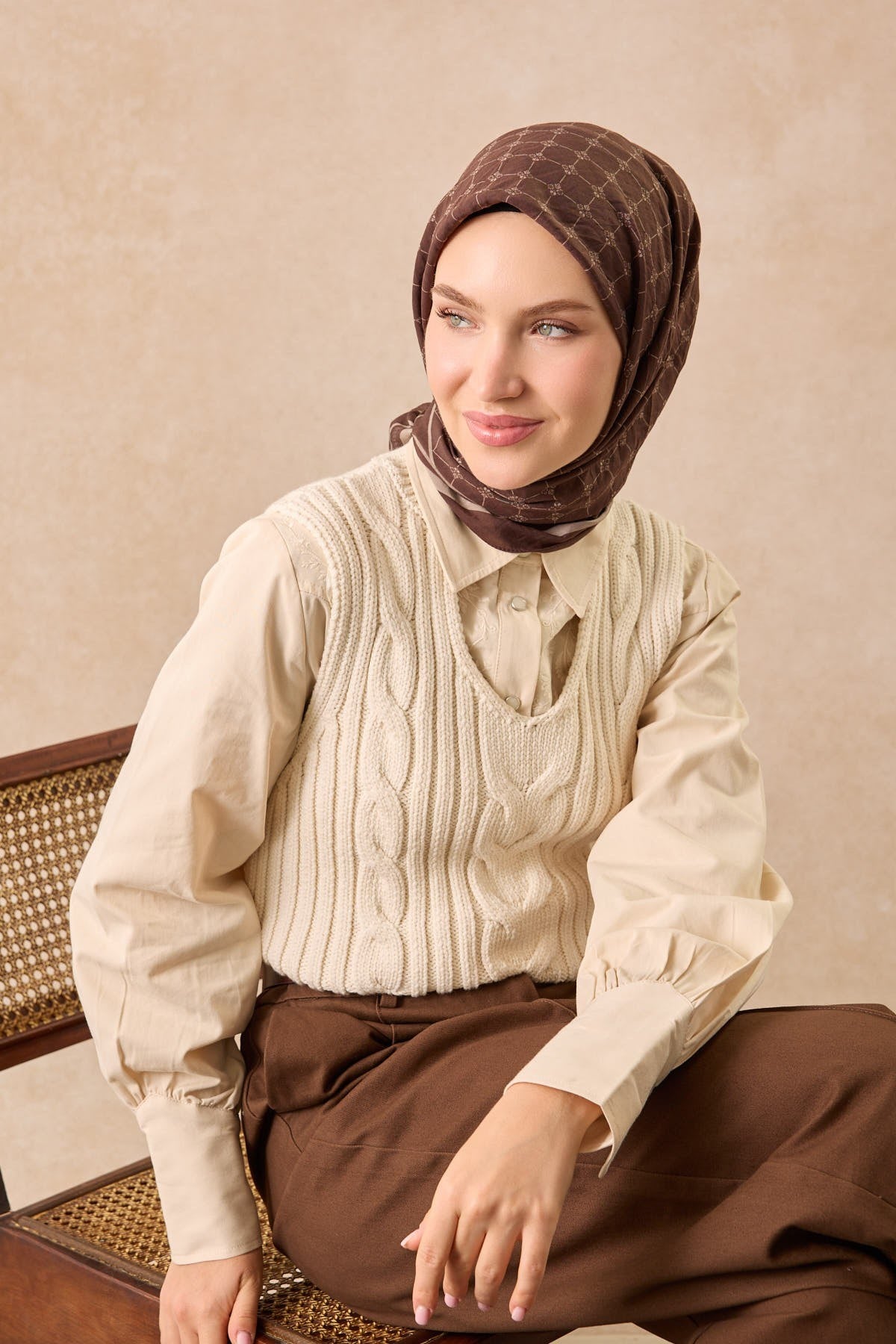 Silkhome Olinda Eşarp Kahverengi