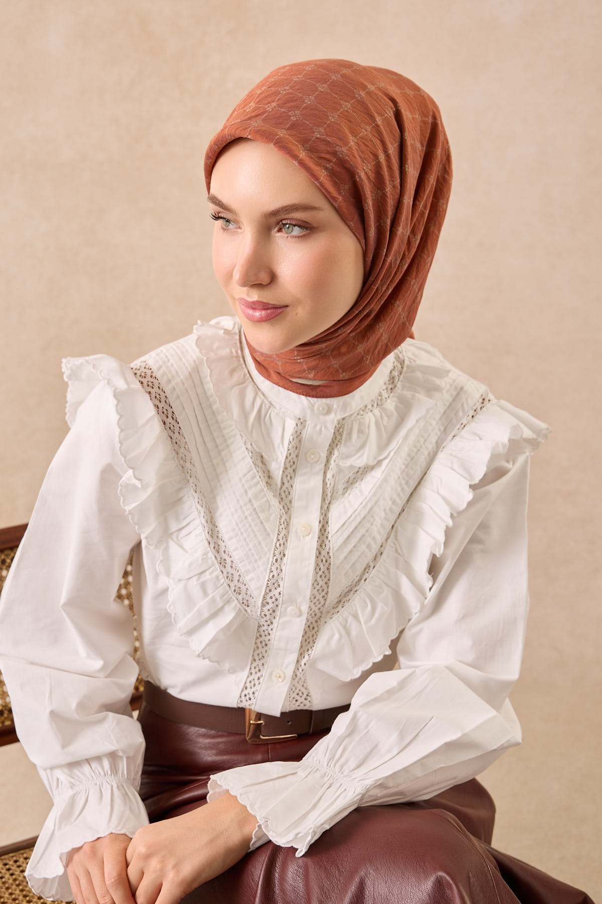 Silkhome Olinda Eşarp Koyu Turuncu