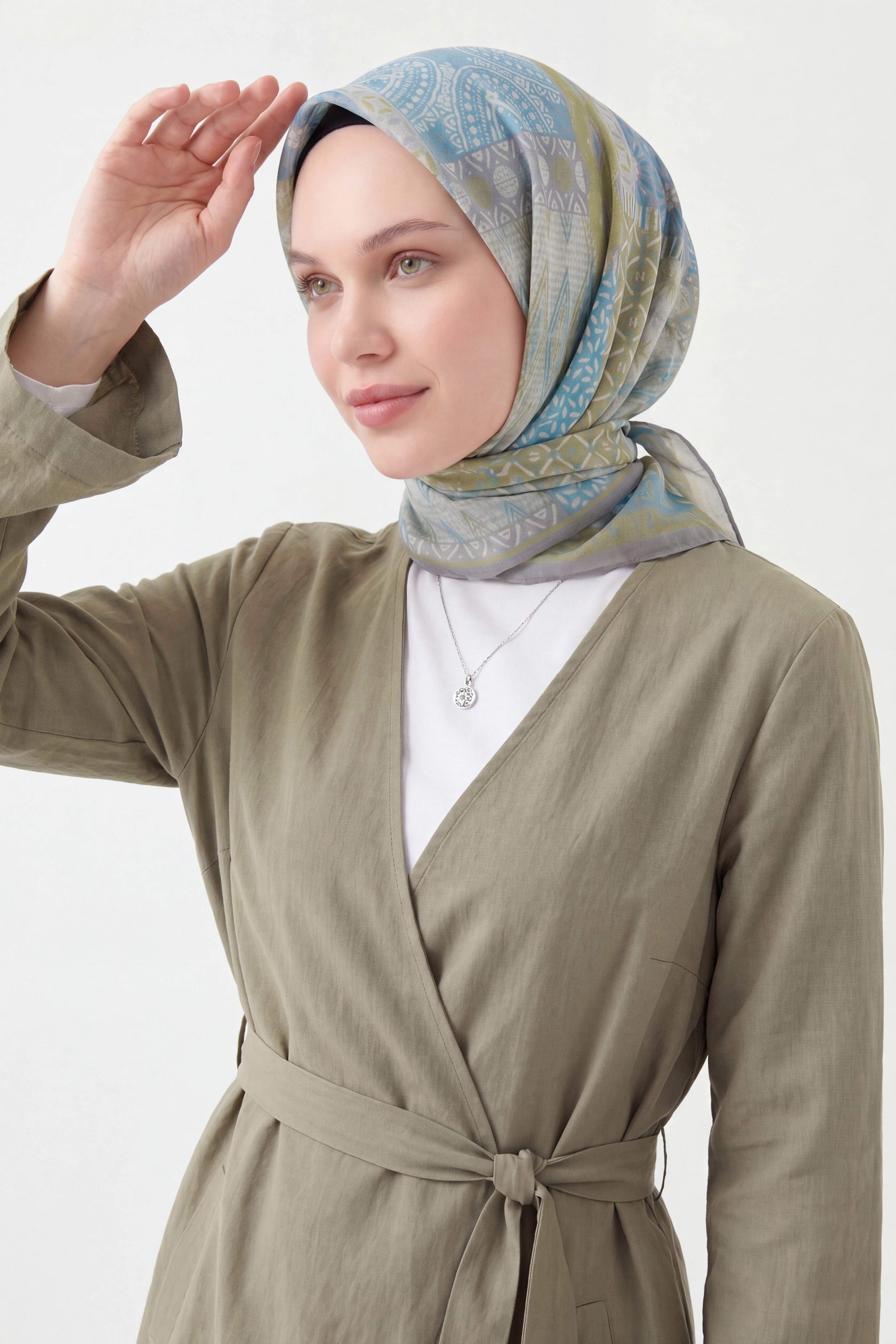 Soft Eşarp Authentic Gök Mavi