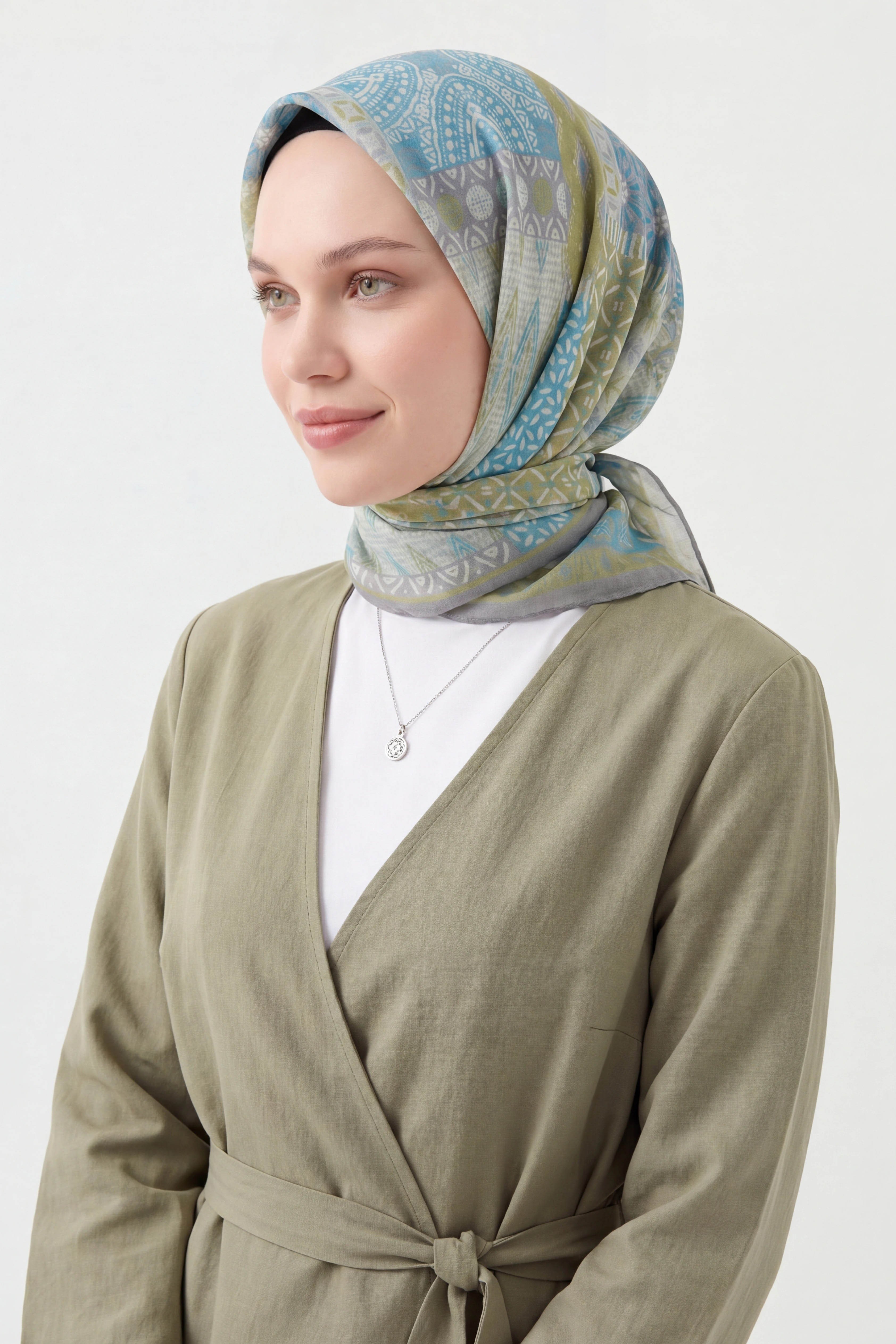 Soft Eşarp Authentic Gök Mavi