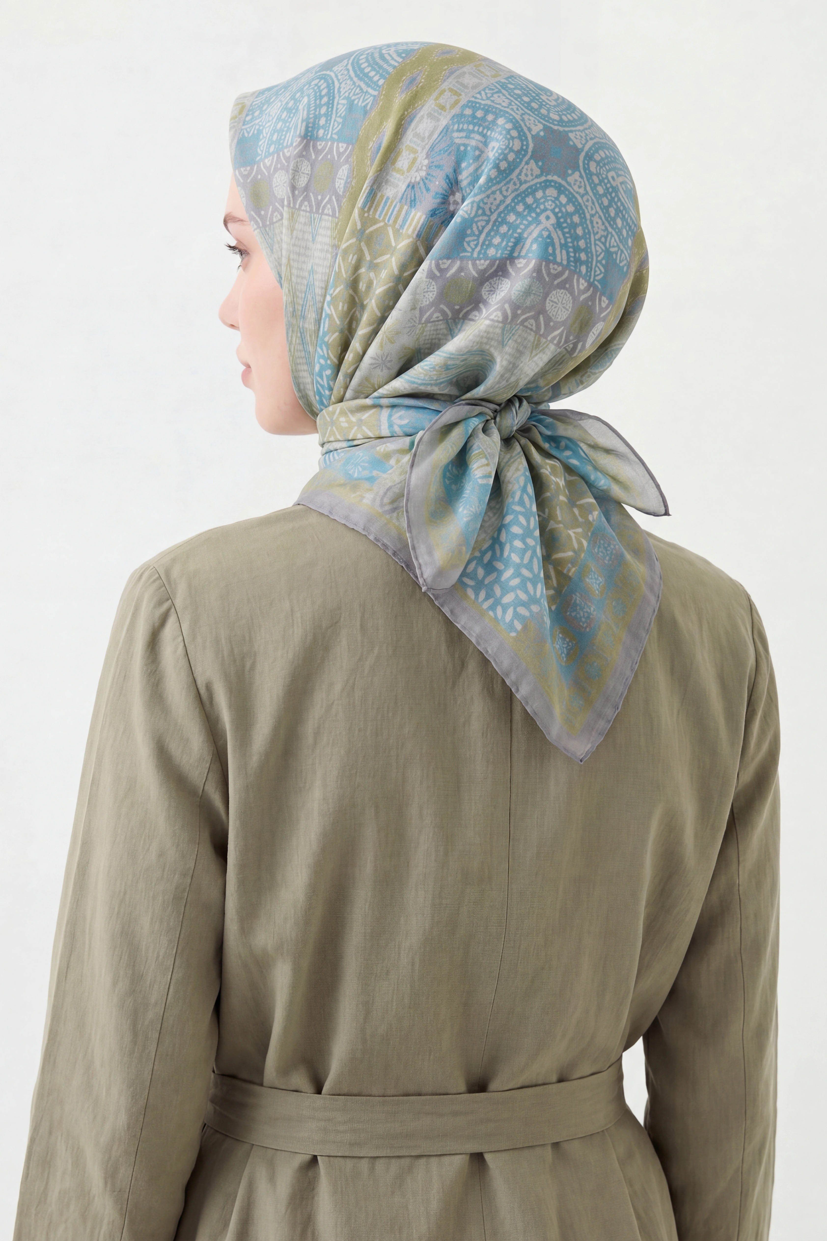Soft Eşarp Authentic Gök Mavi