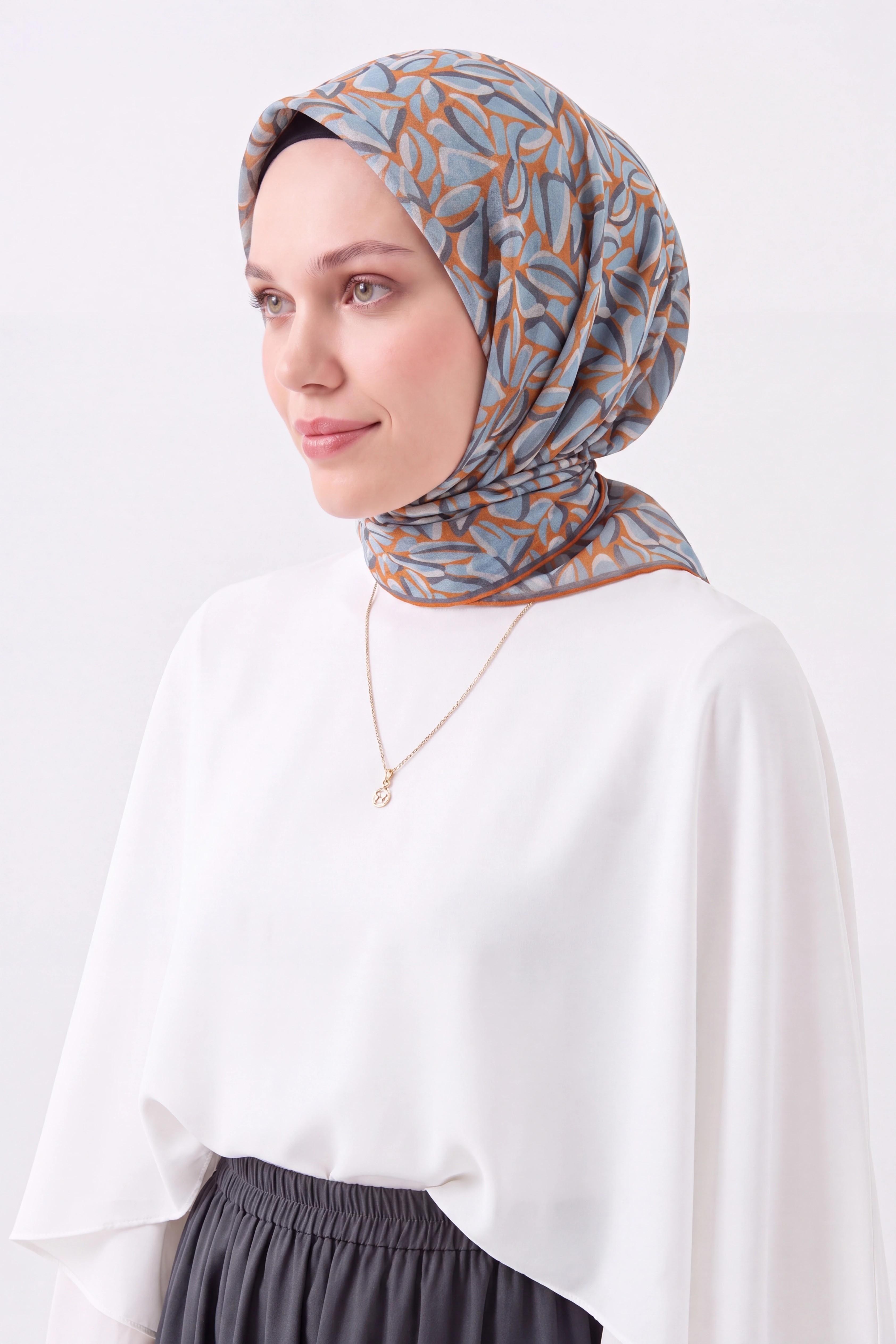 Soft Eşarp Çakıl Taşı Gök Mavi