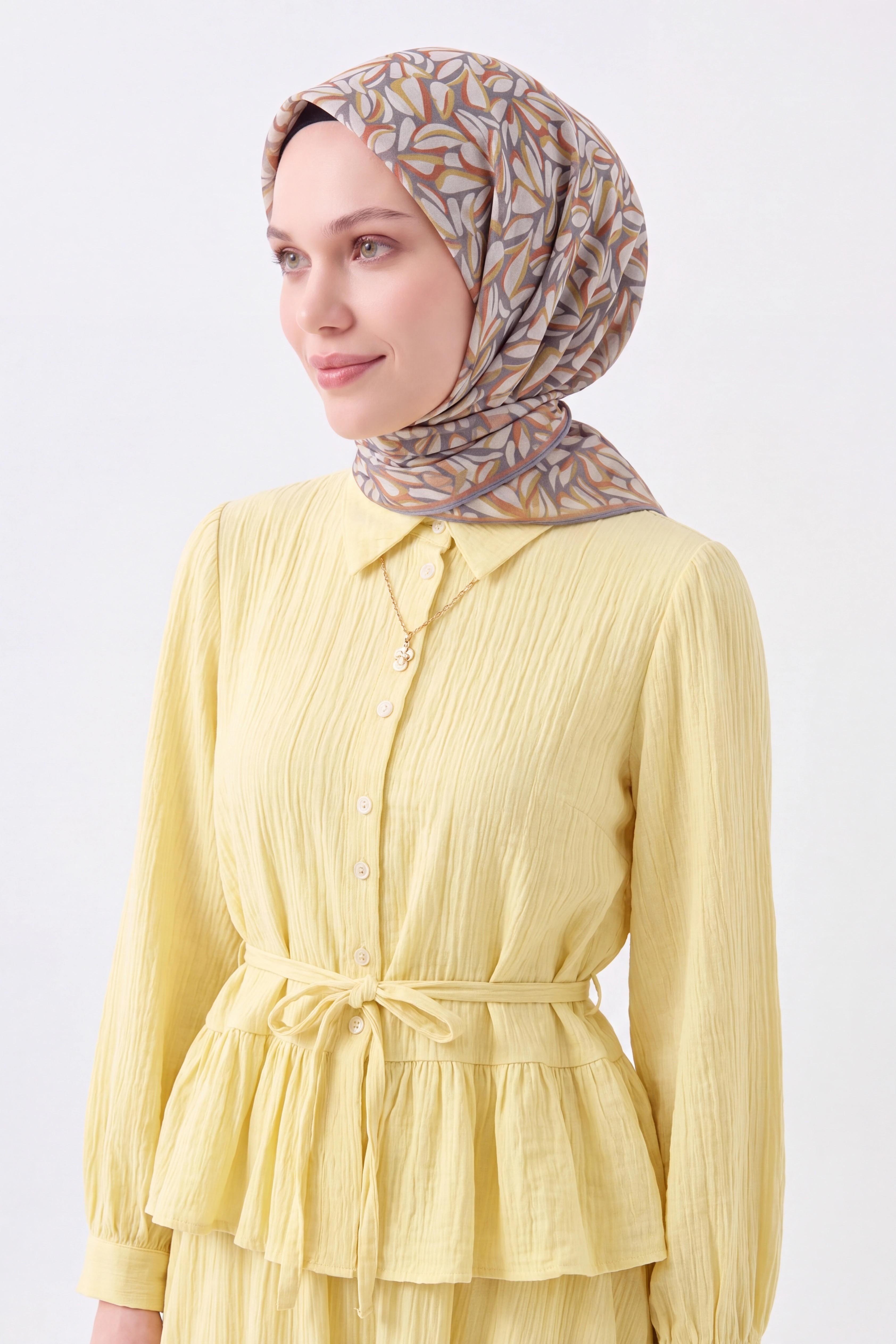 Soft Eşarp Çakıl Taşı Gri