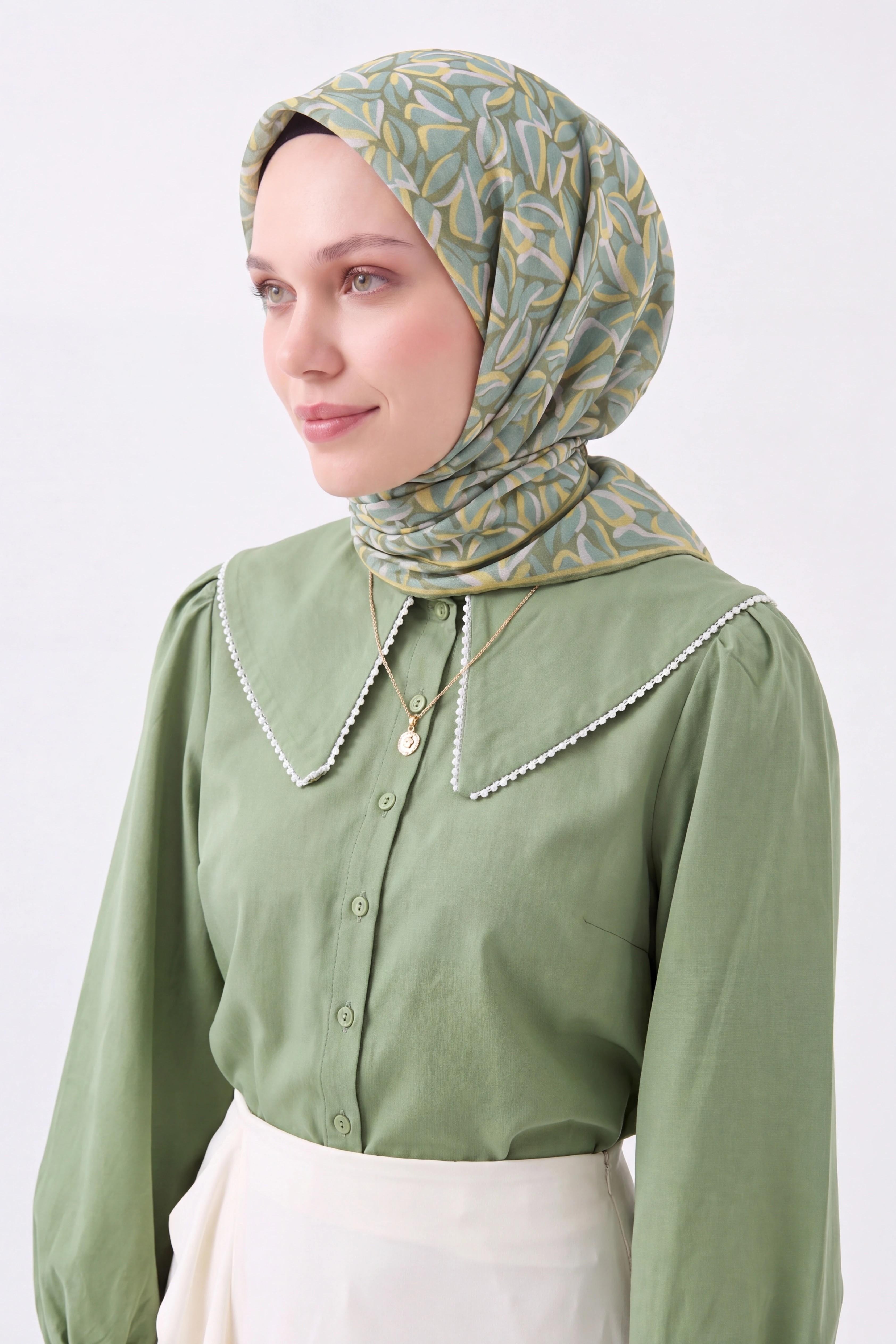Soft Eşarp Çakıl Taşı Mint Yeşili