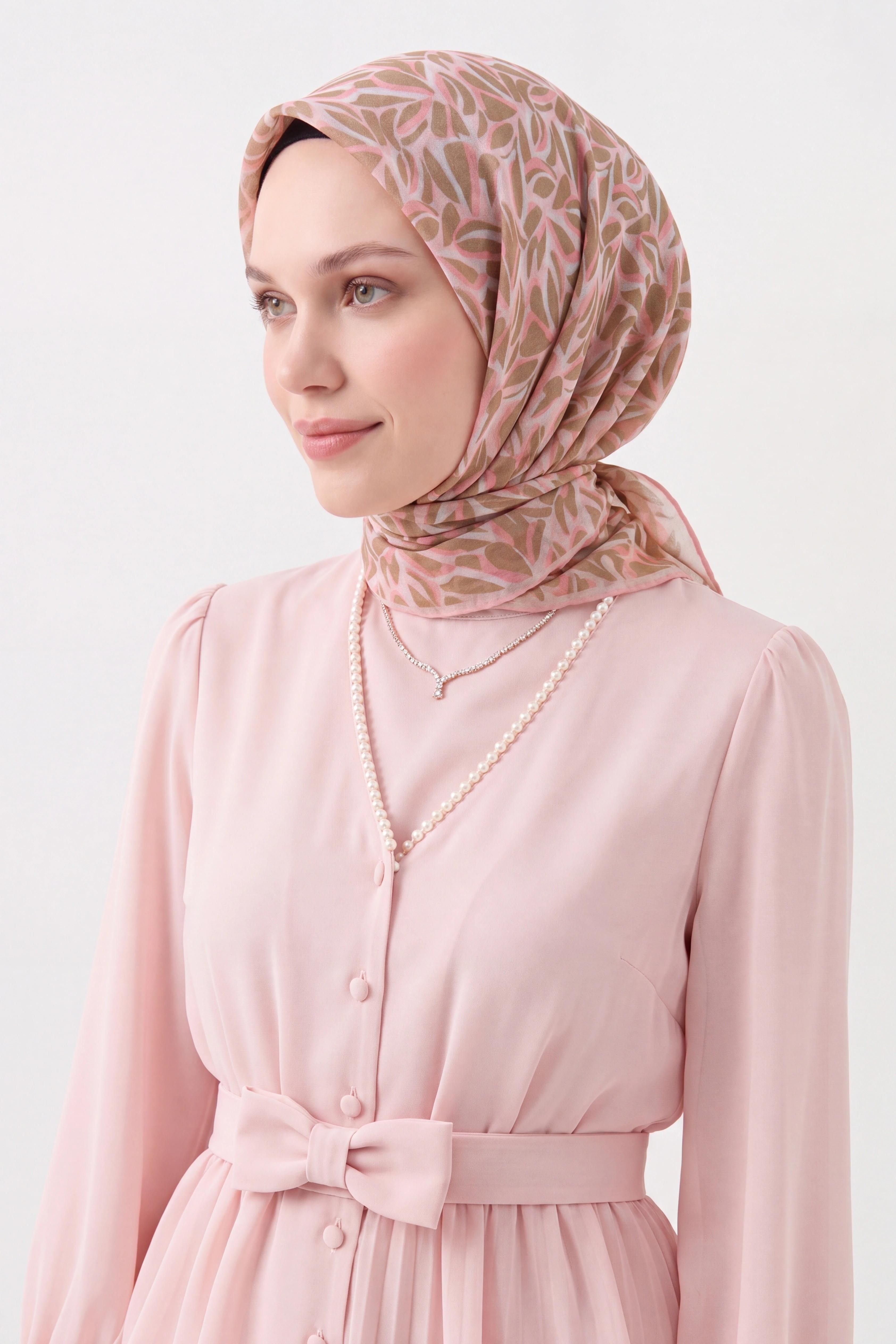 Soft Eşarp Çakıl Taşı Pembe