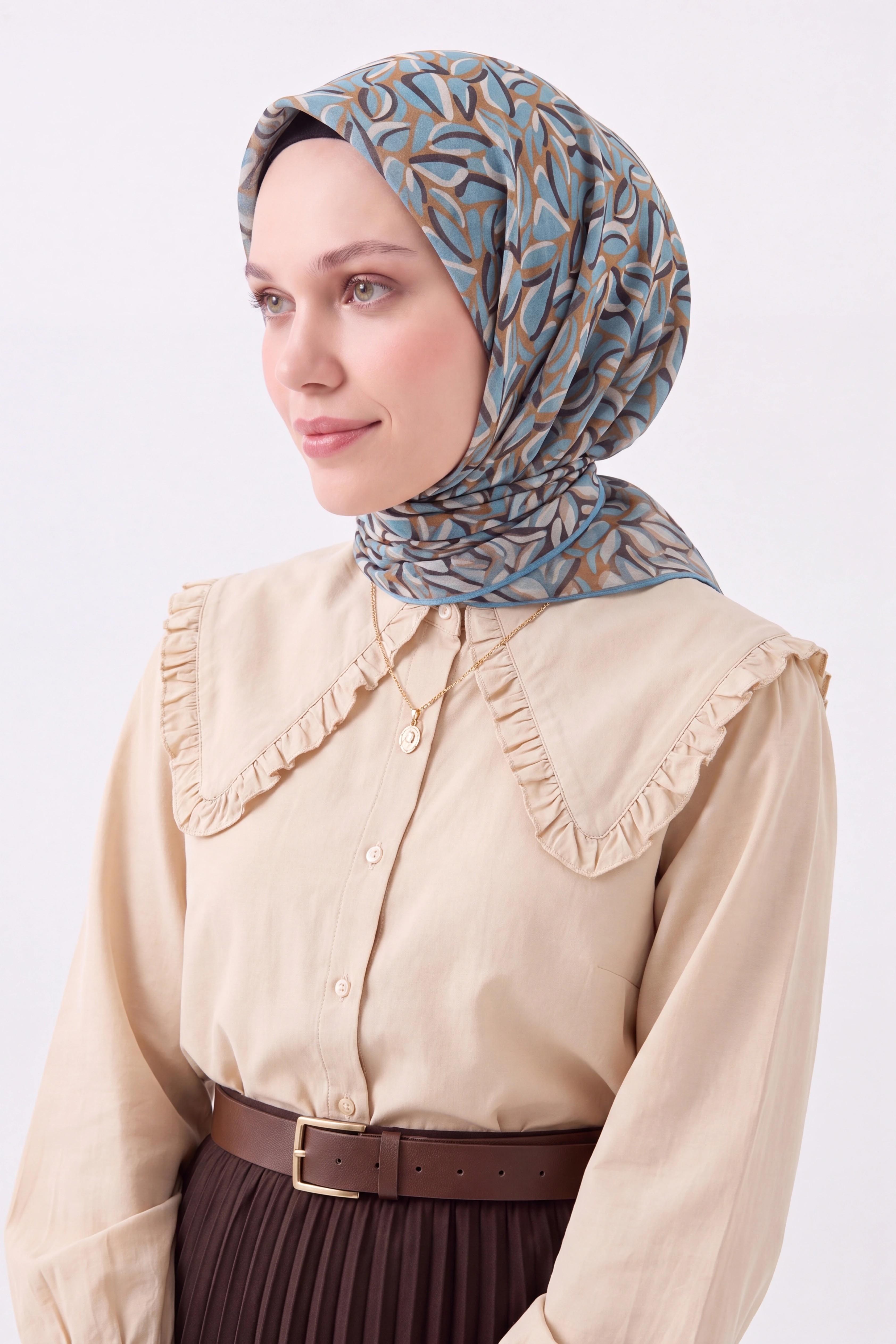 Soft Eşarp Çakıl Taşı Sütlü Kahve