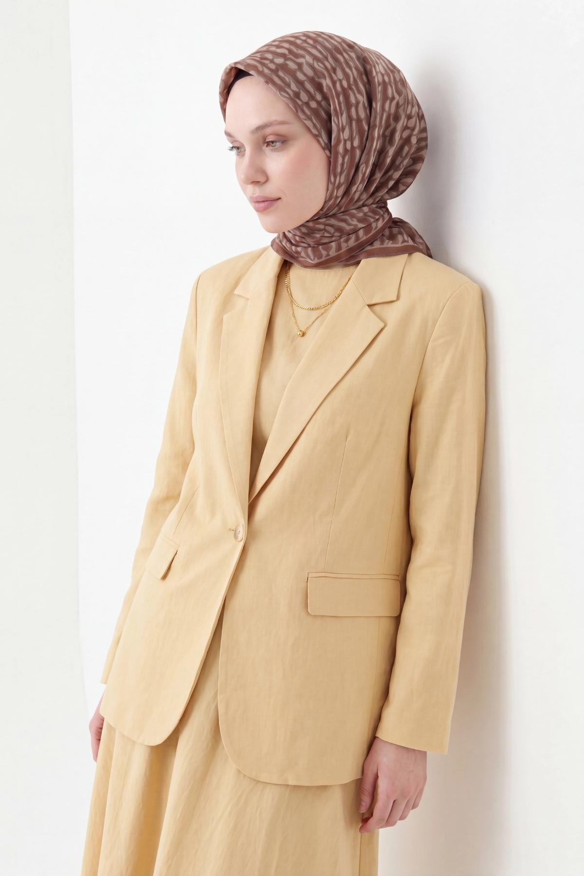 Soft Eşarp Flow Kahverengi