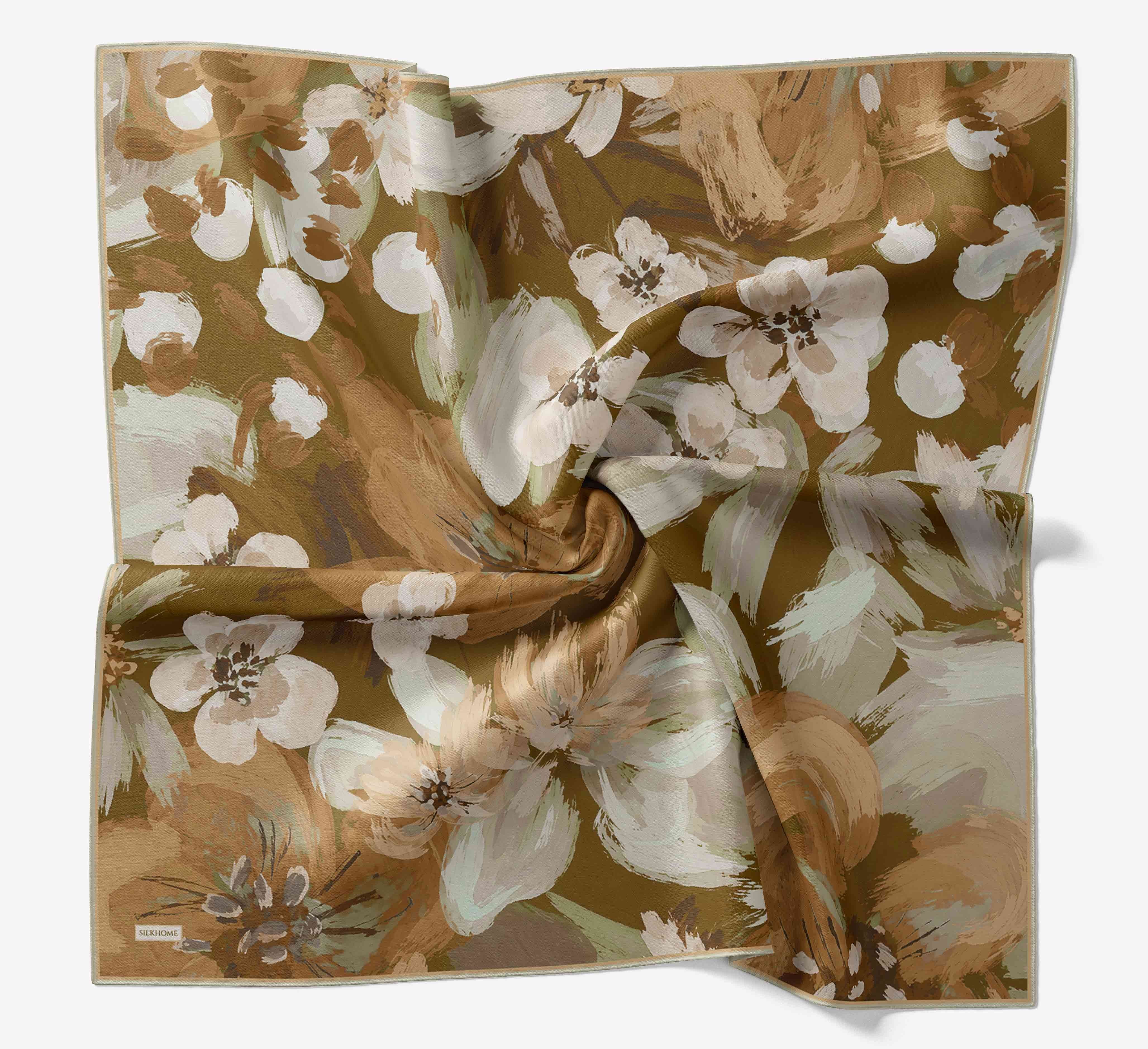 Soft Eşarp Flower Turuncu