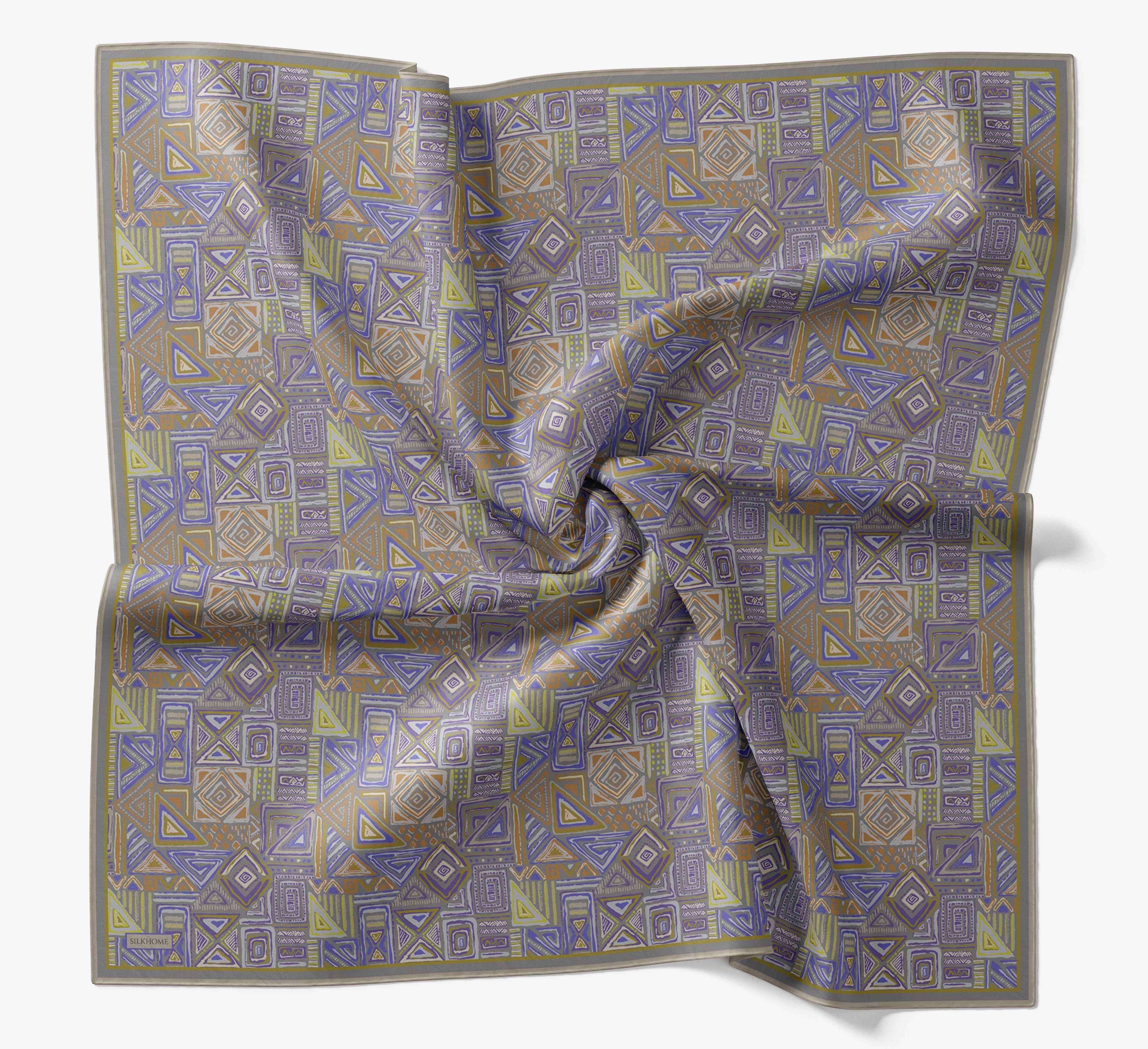 Soft Eşarp Geometrik Gri