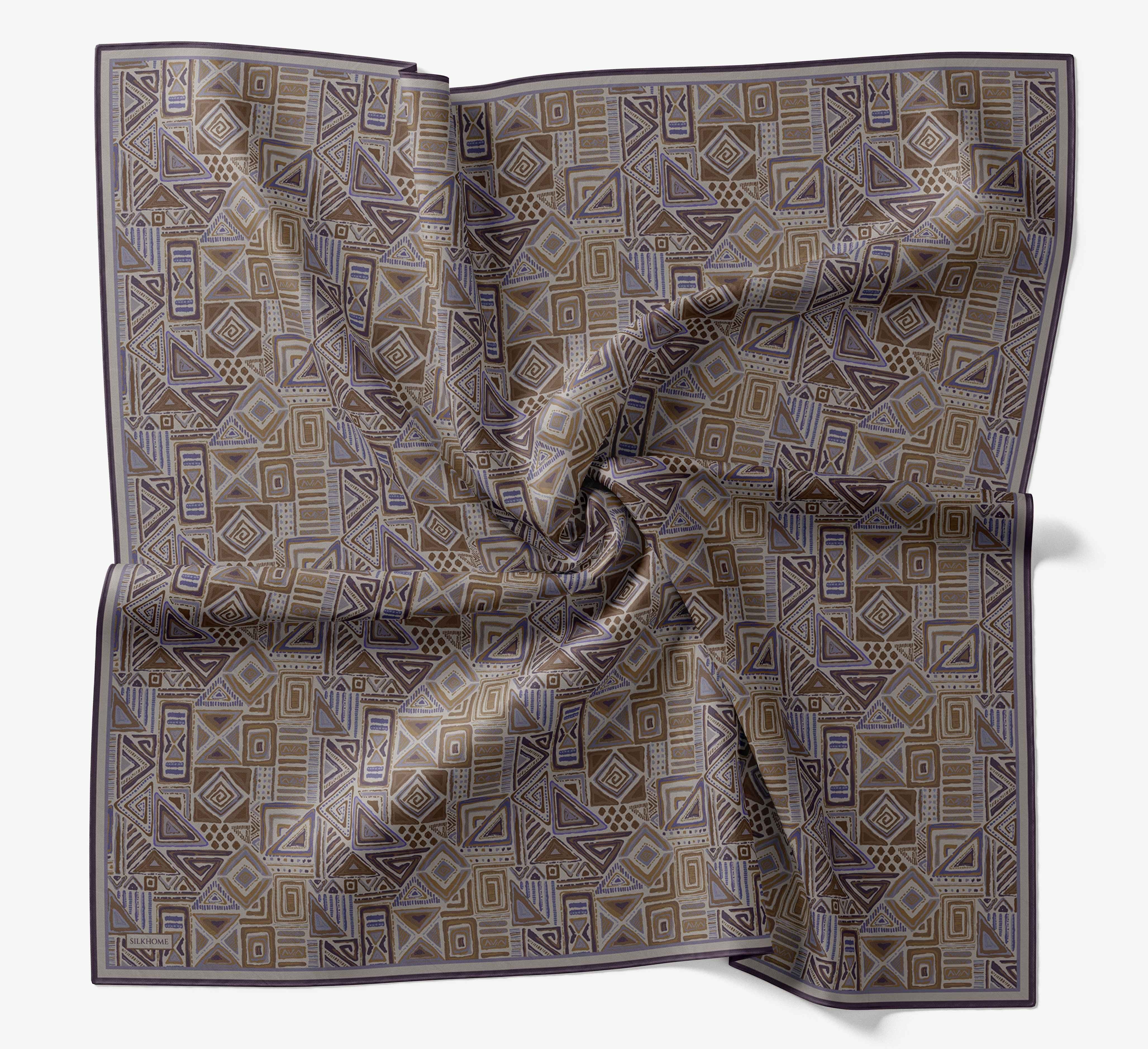Soft Eşarp Geometrik Gri