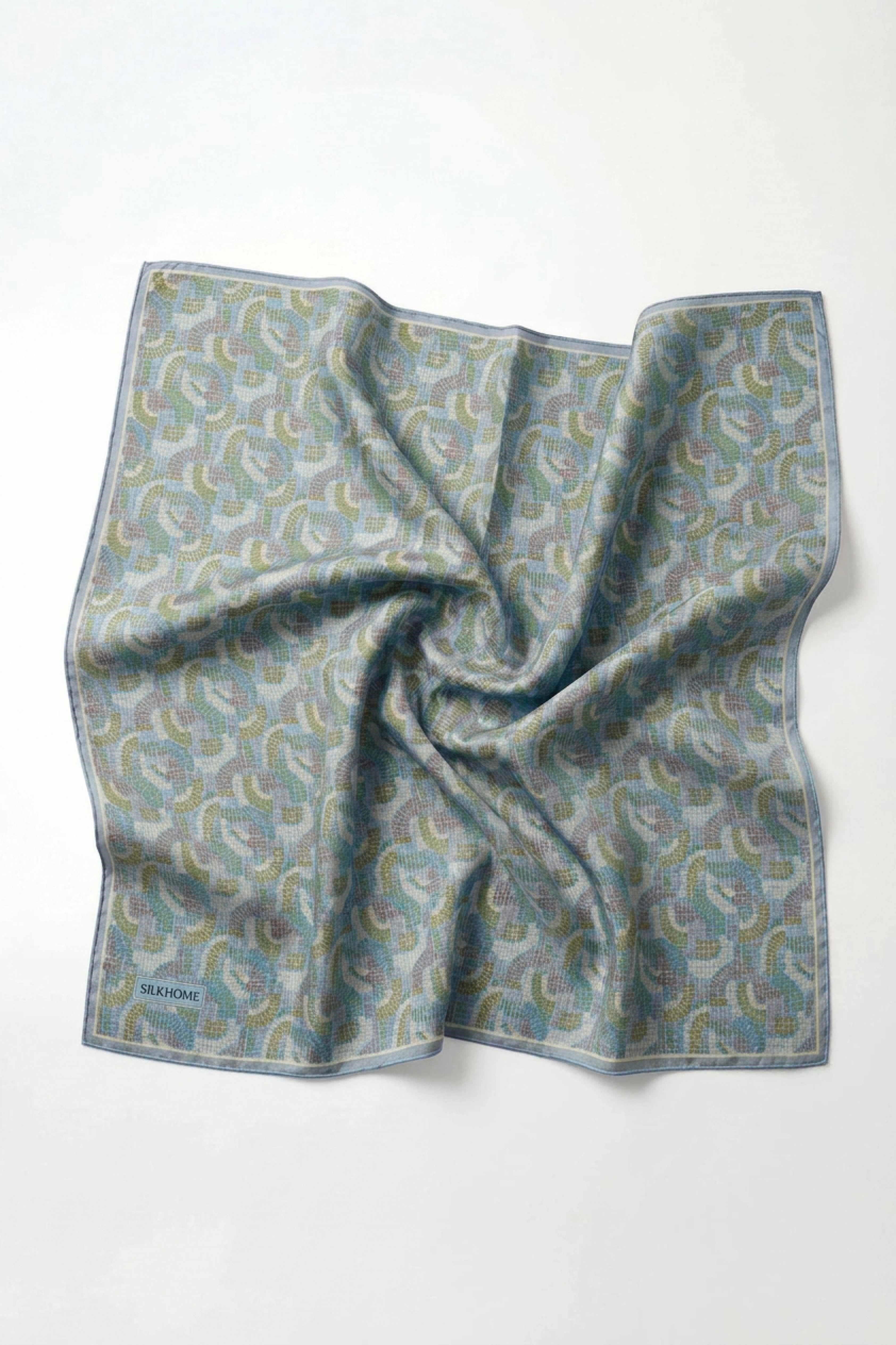 Soft Eşarp Melodi Desen Bebe Mavi 90x90