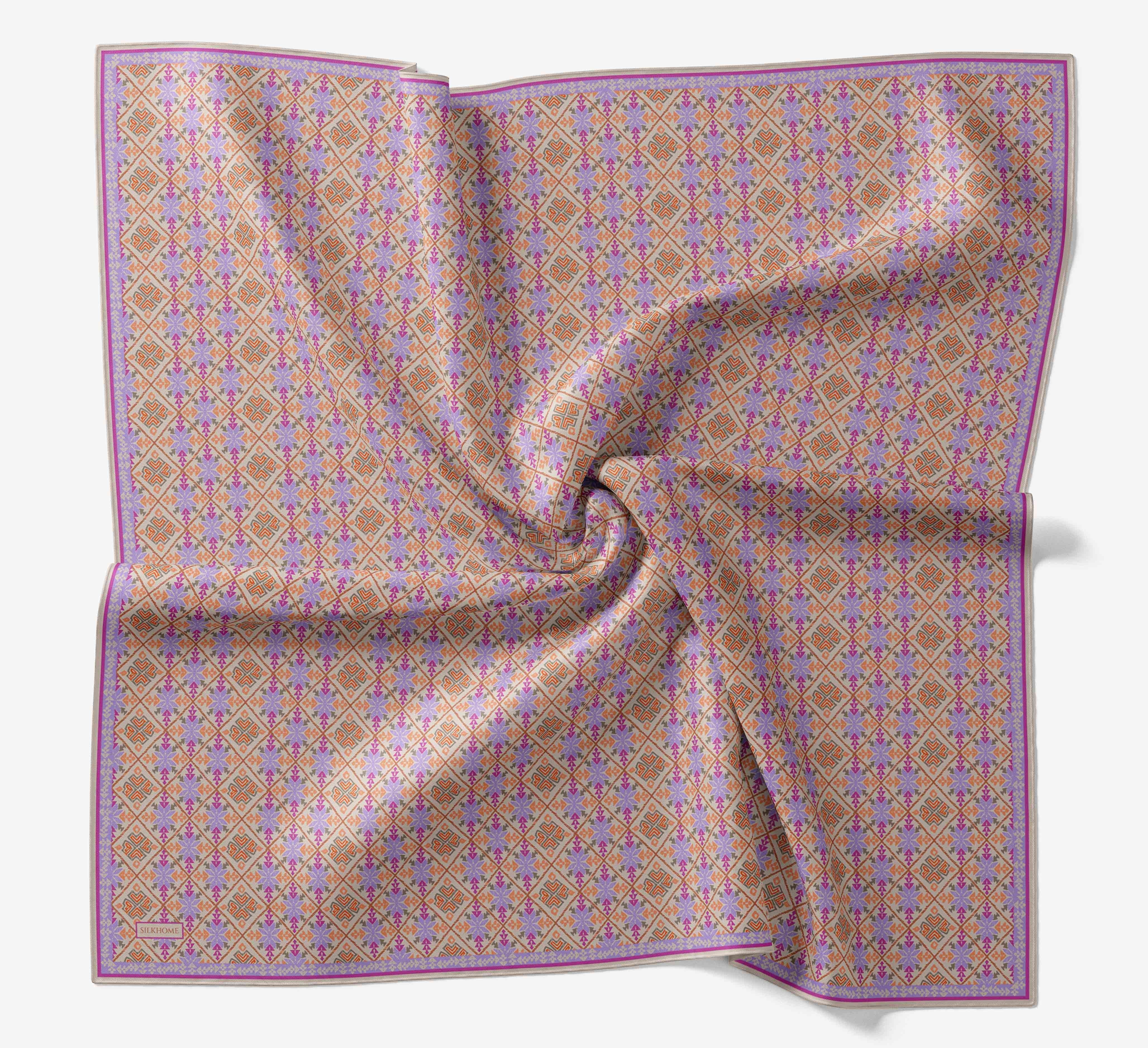 Soft Eşarp Minimal Motif Fuşya