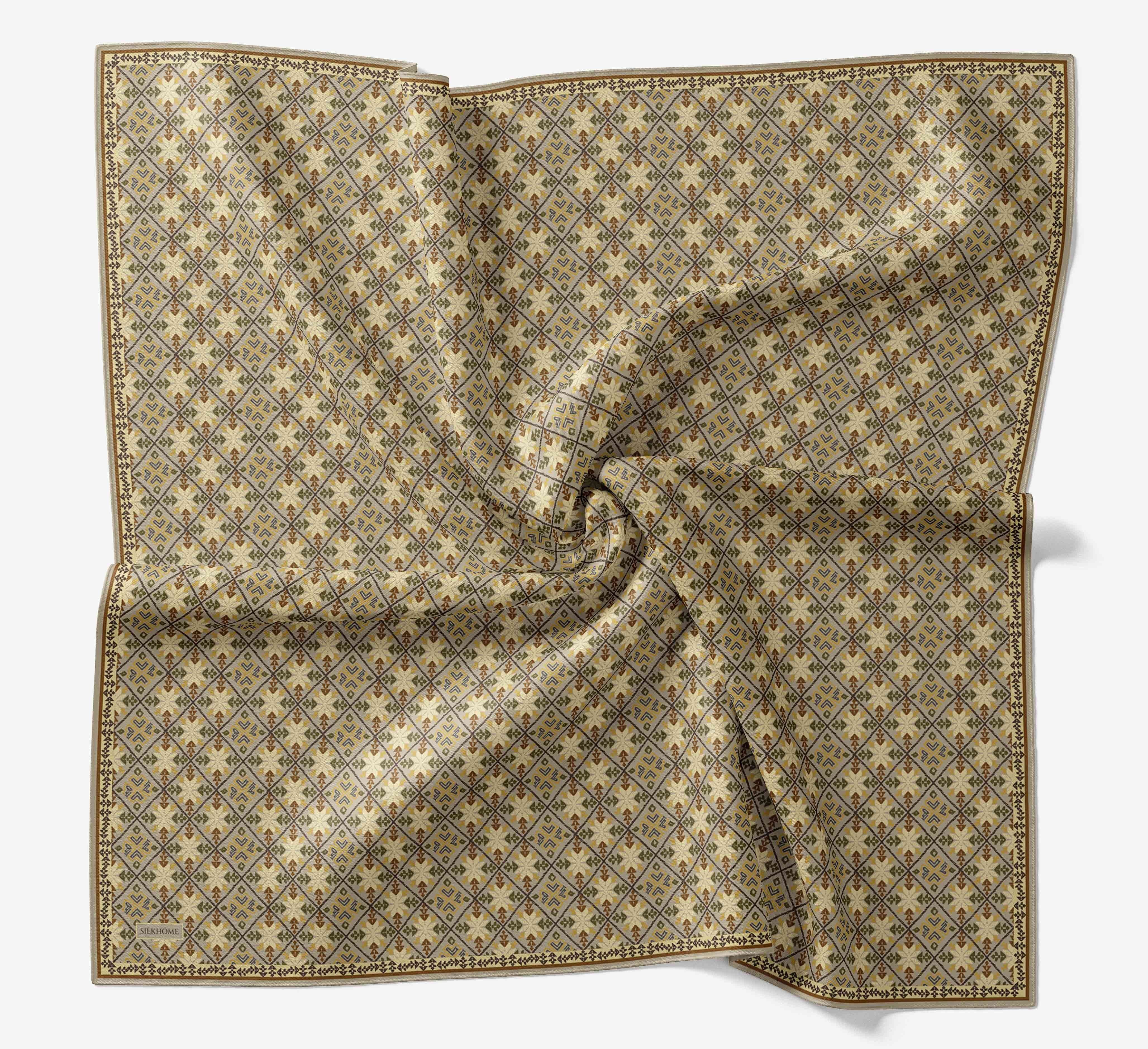 Soft Eşarp Minimal Motif Krem