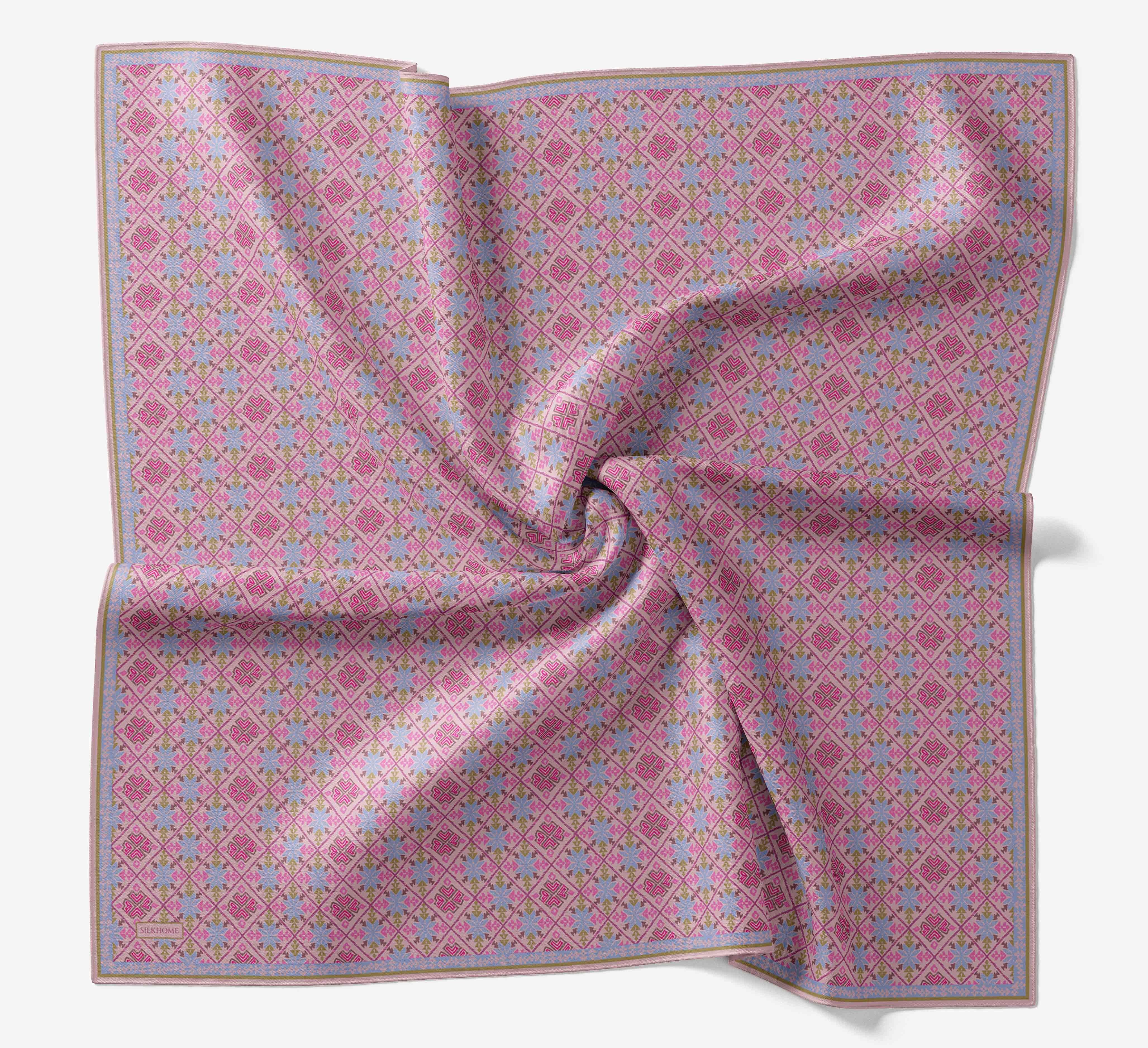 Soft Eşarp Minimal Motif Pembe
