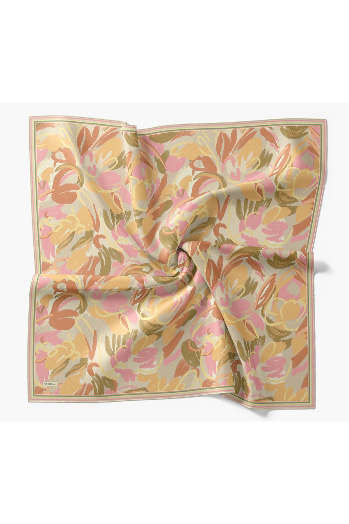 Soft Eşarp Painterly Floral Açık Sarı