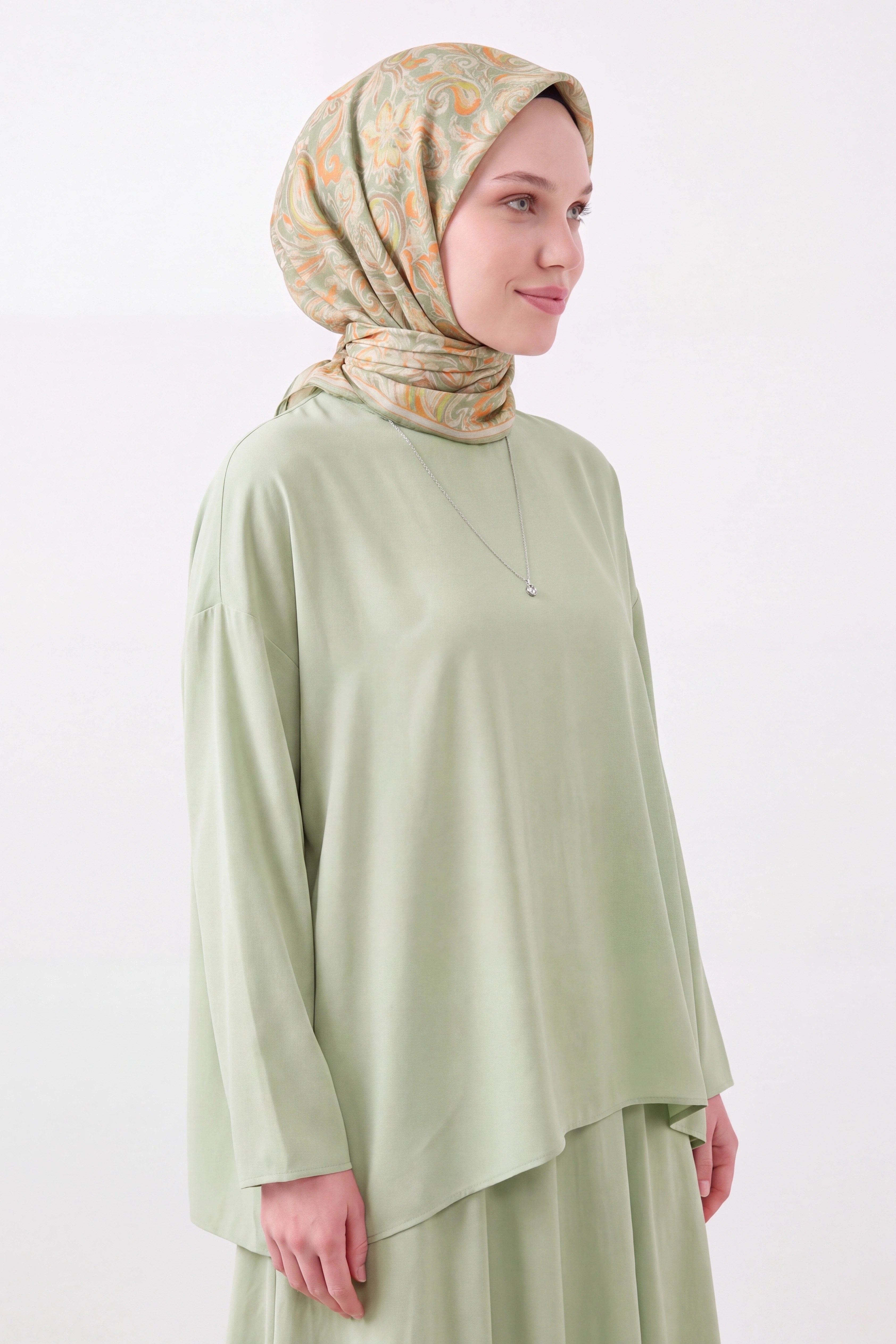 Soft Eşarp Paisley Çağla