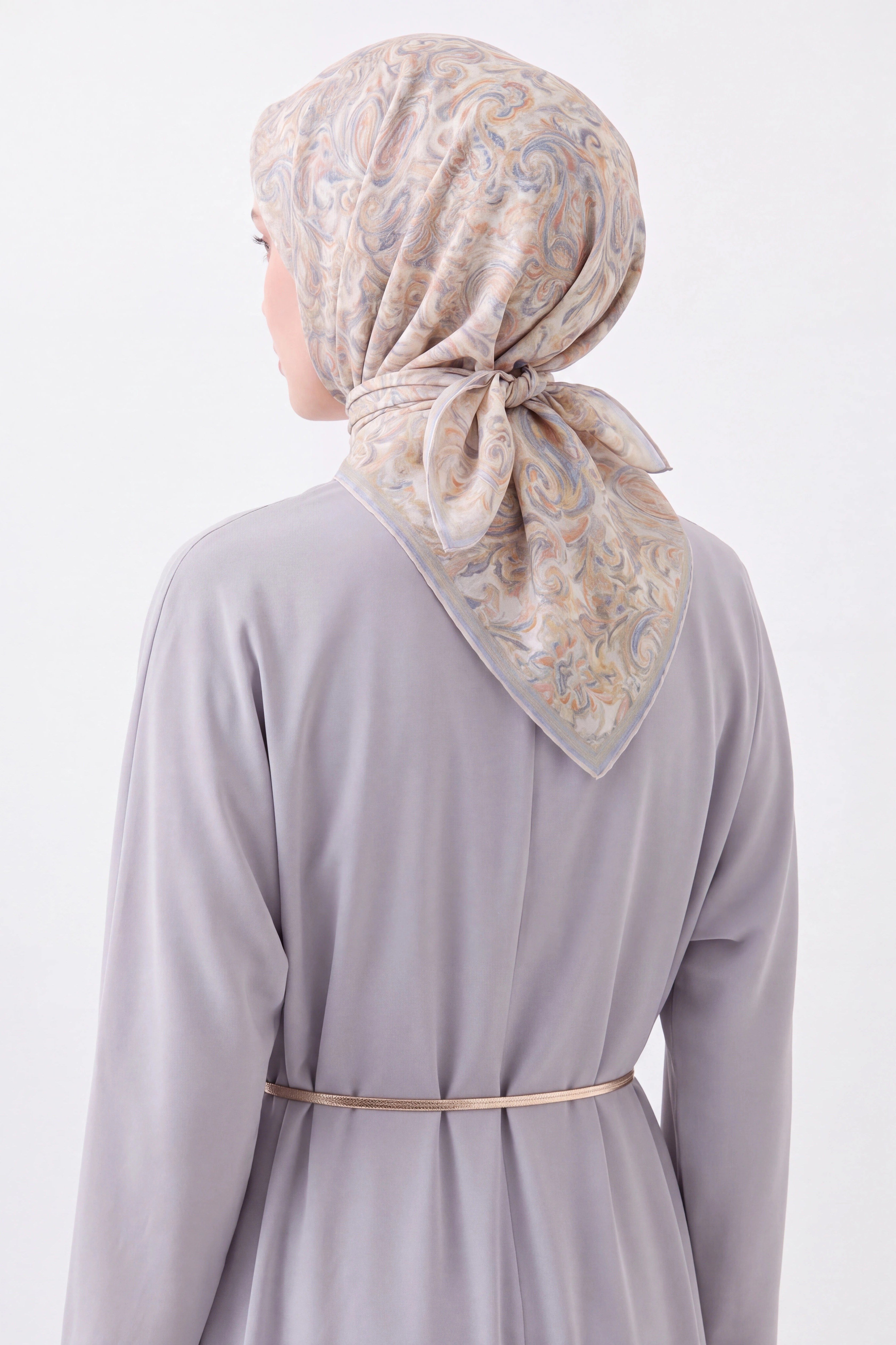 Soft Eşarp Paisley Krem