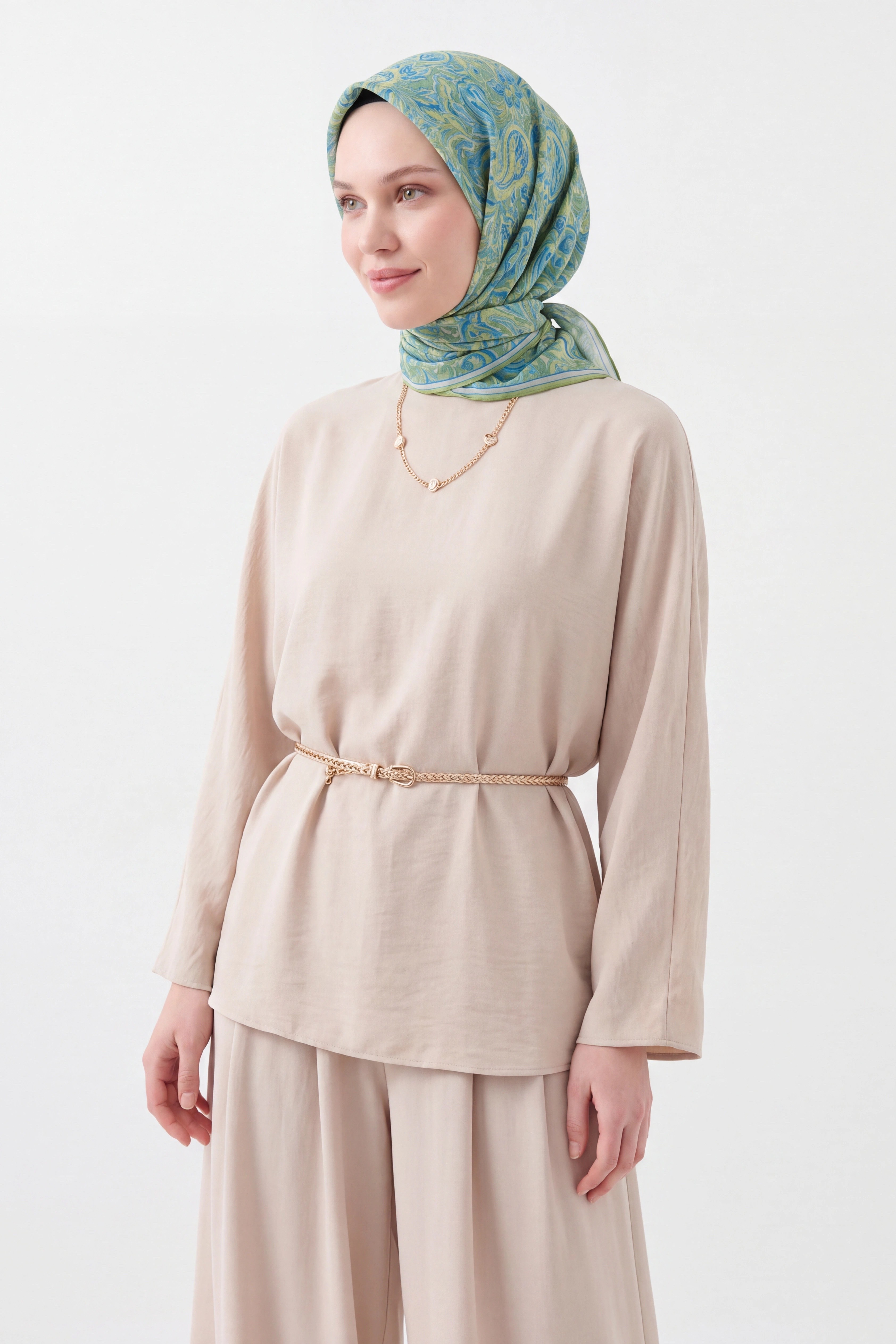 Soft Eşarp Paisley Yeşil