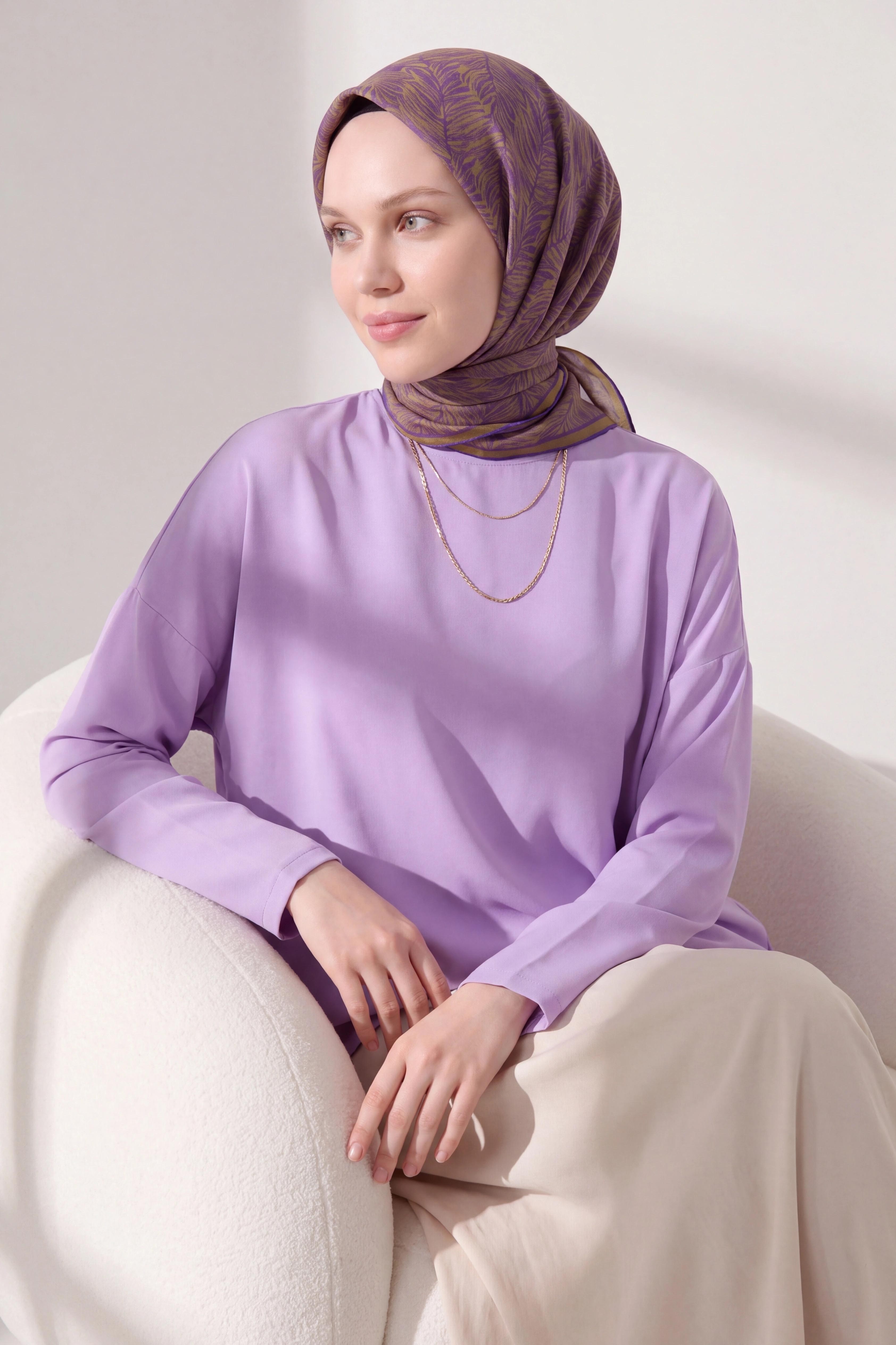 Soft Eşarp Petra Mor