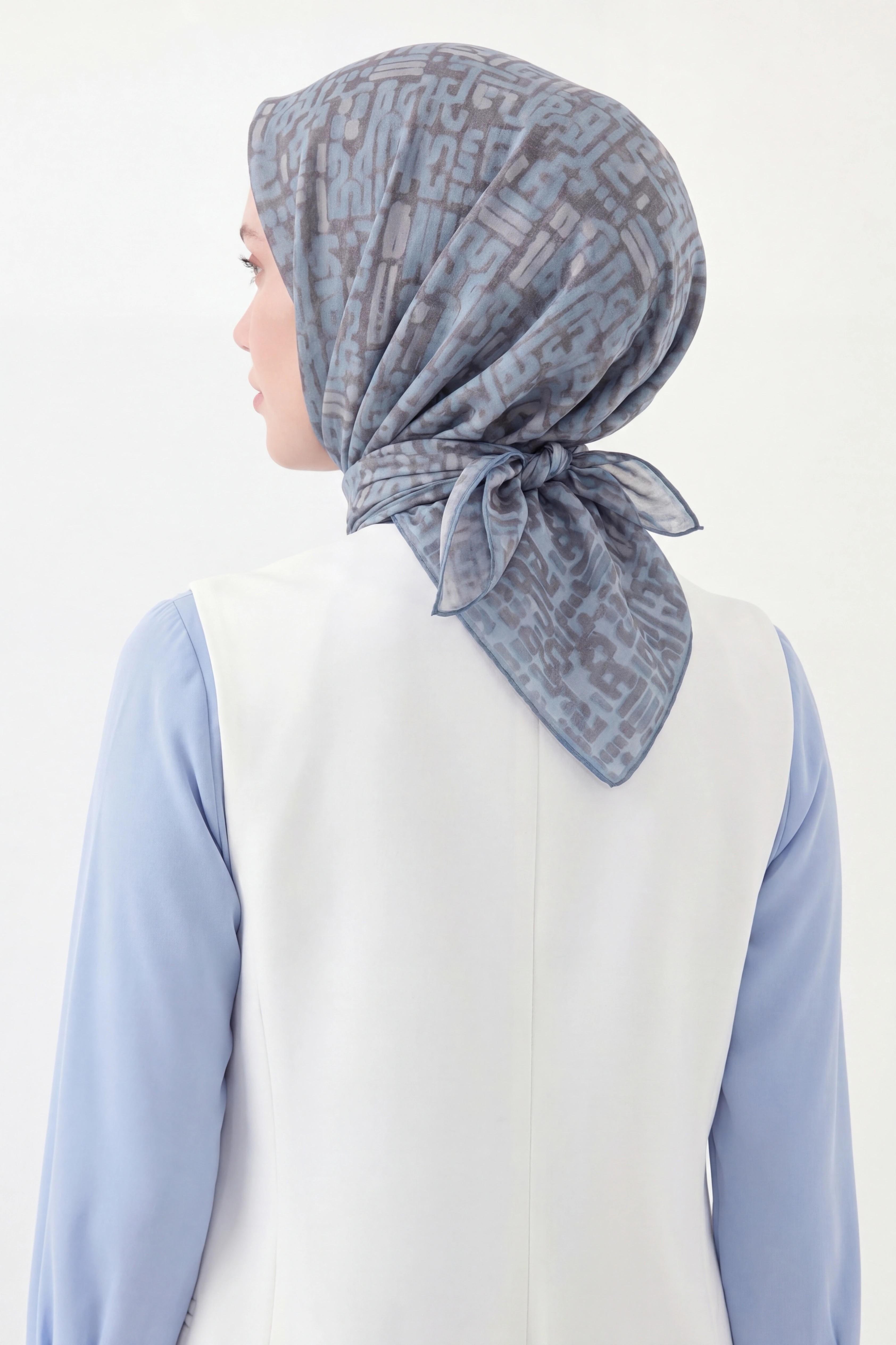 Soft Eşarp Soyut Bebe Mavi