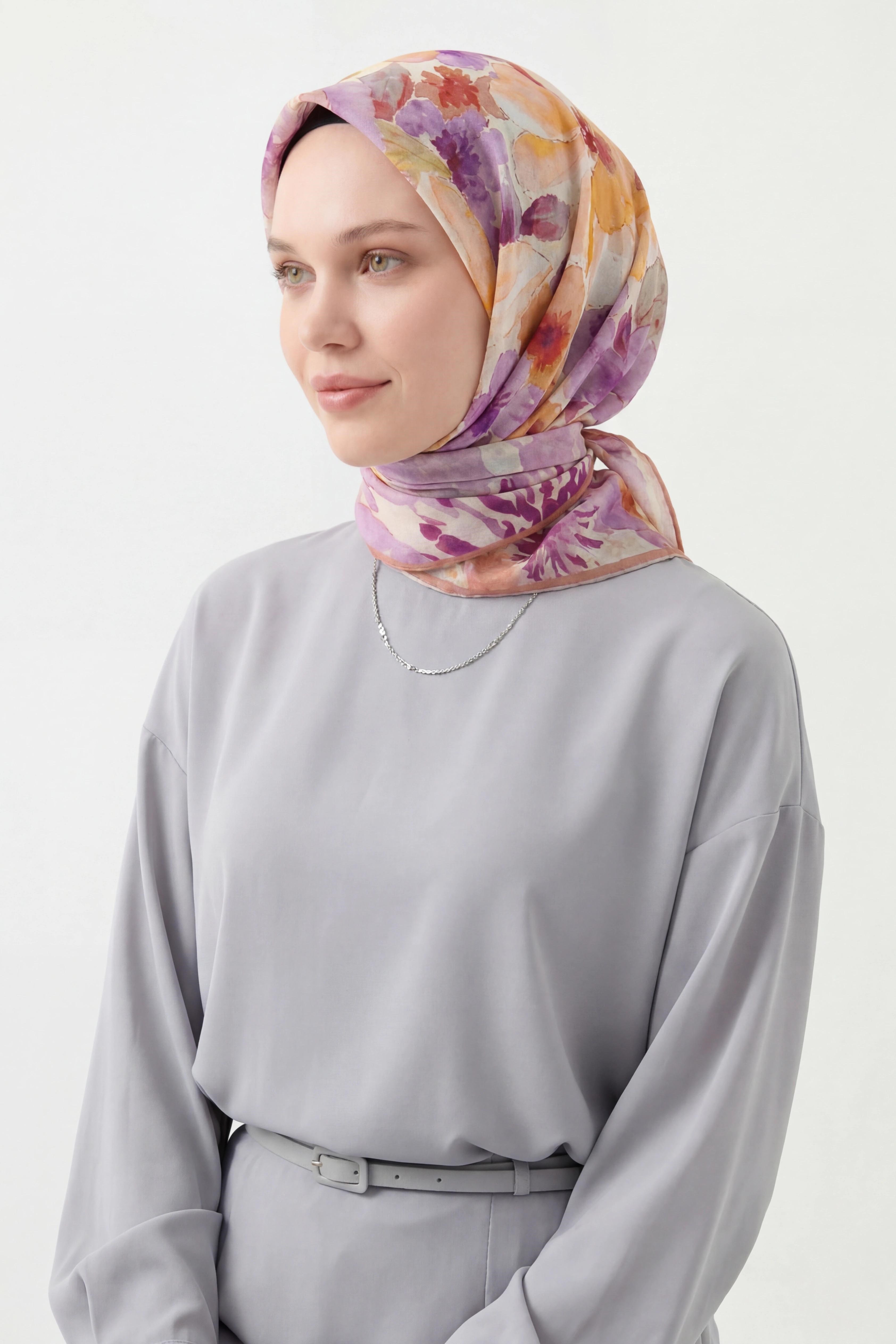 Soft Eşarp Suluboya Yavruağzı 90x90