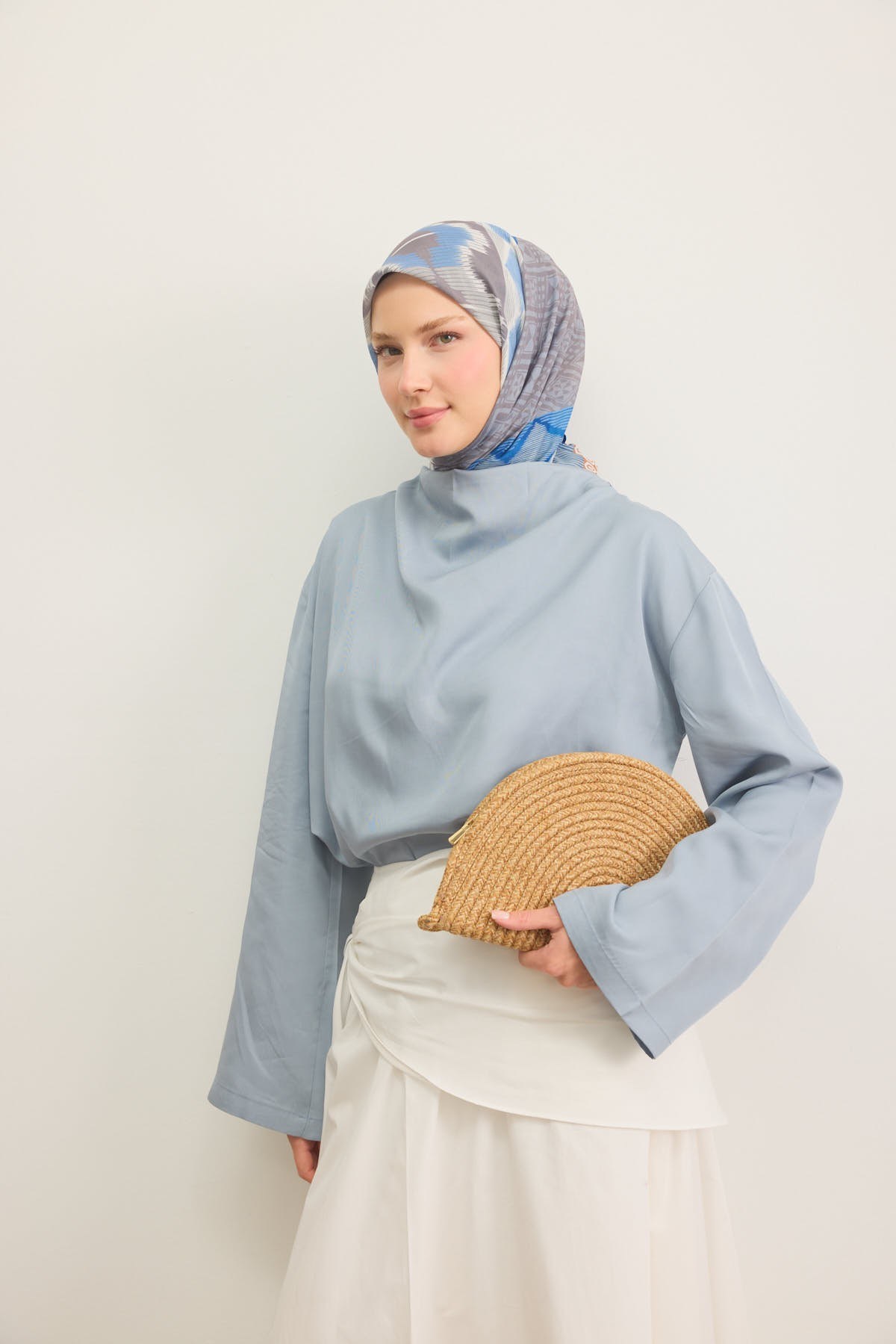 Soft Eşarp Urban Patch Gece Mavisi