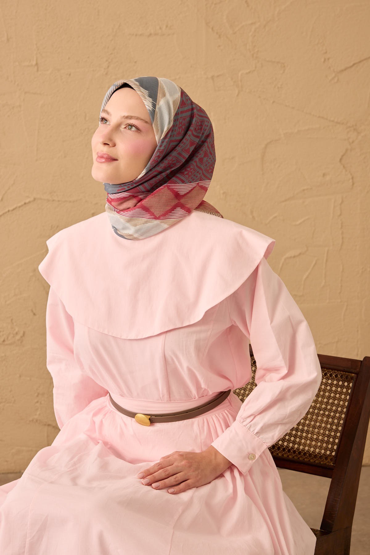 Soft Eşarp Urban Patch Koyu Pembe