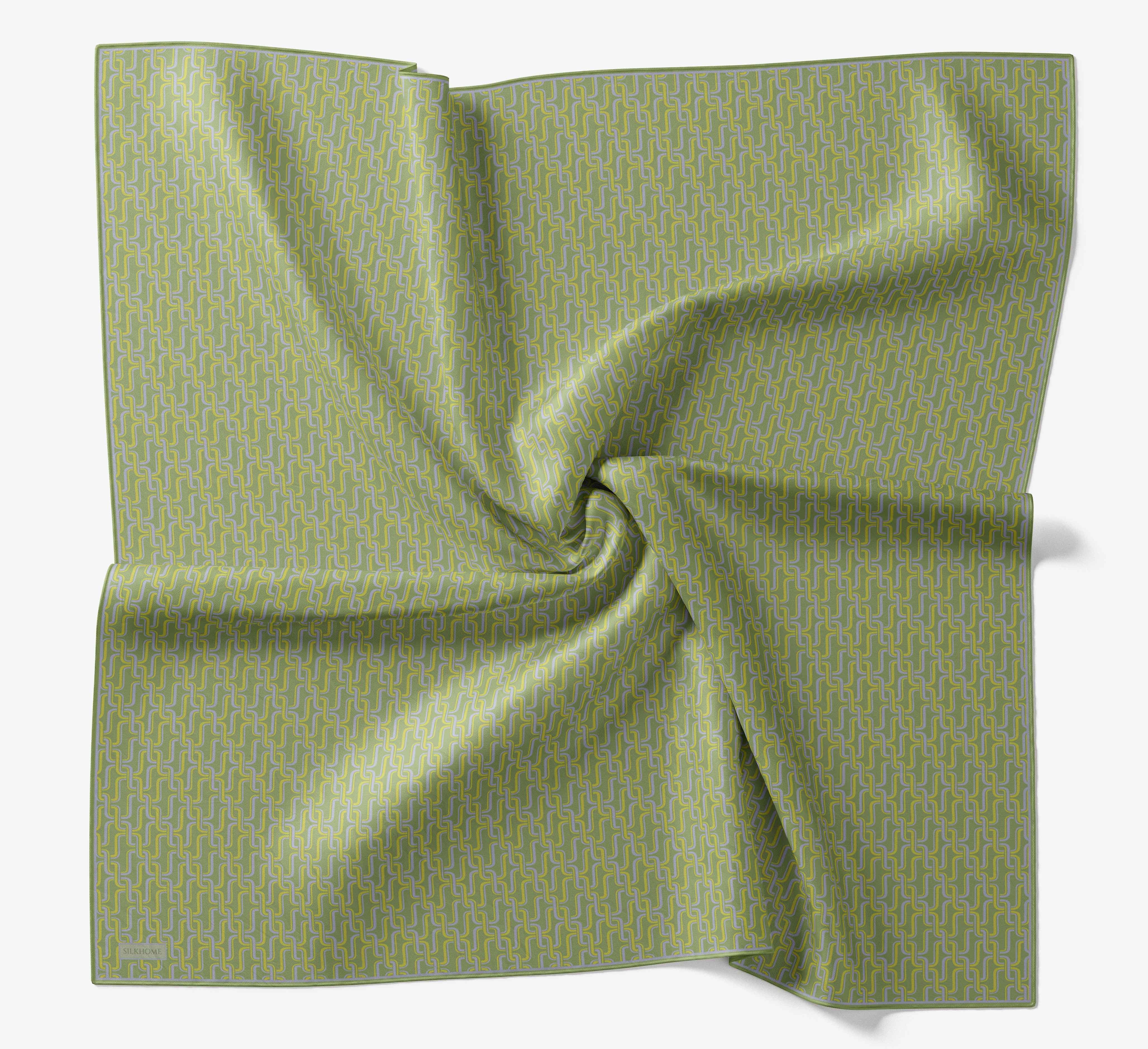 Soft Eşarp Zincir Desen Fıstık Yeşili 90x90