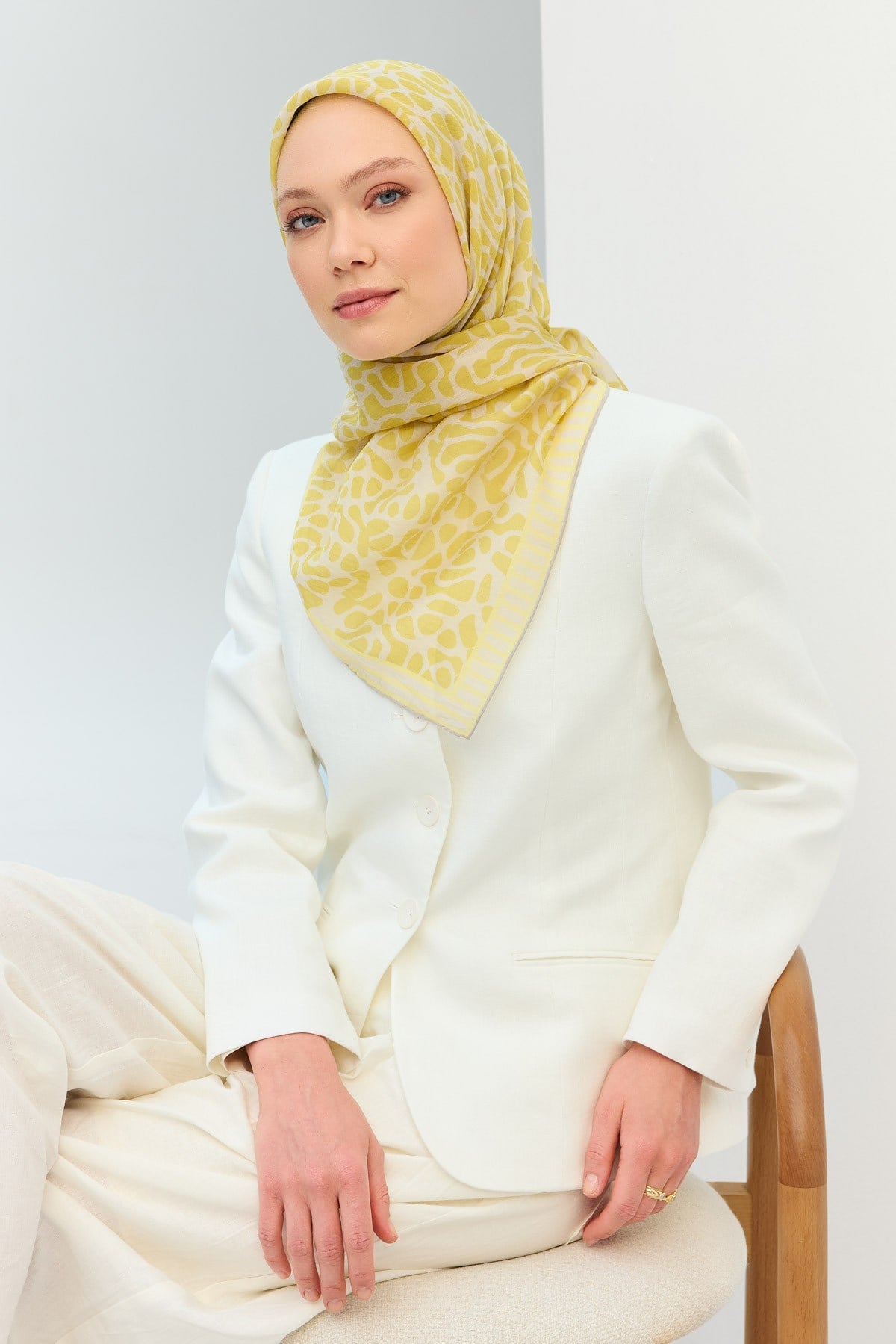 Tencel Monare Eşarp Palet Sarı