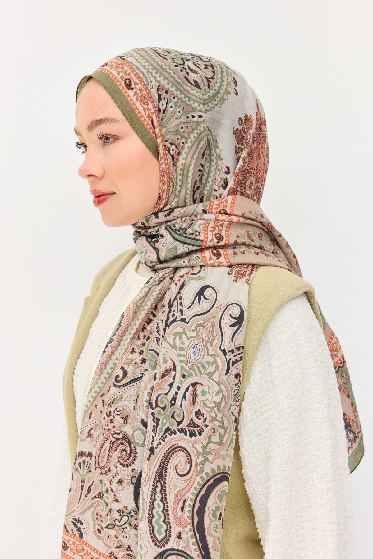 Tencel Monare Şal Bohem Vizon