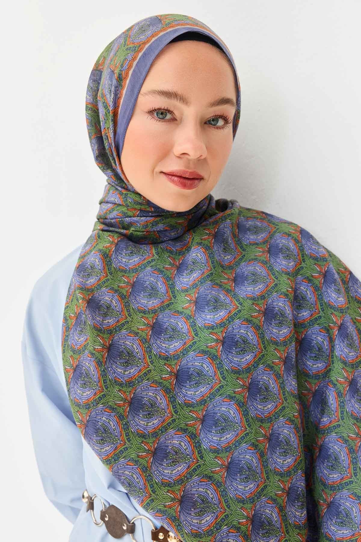 Tencel Monare Şal Tomurcuk Mor
