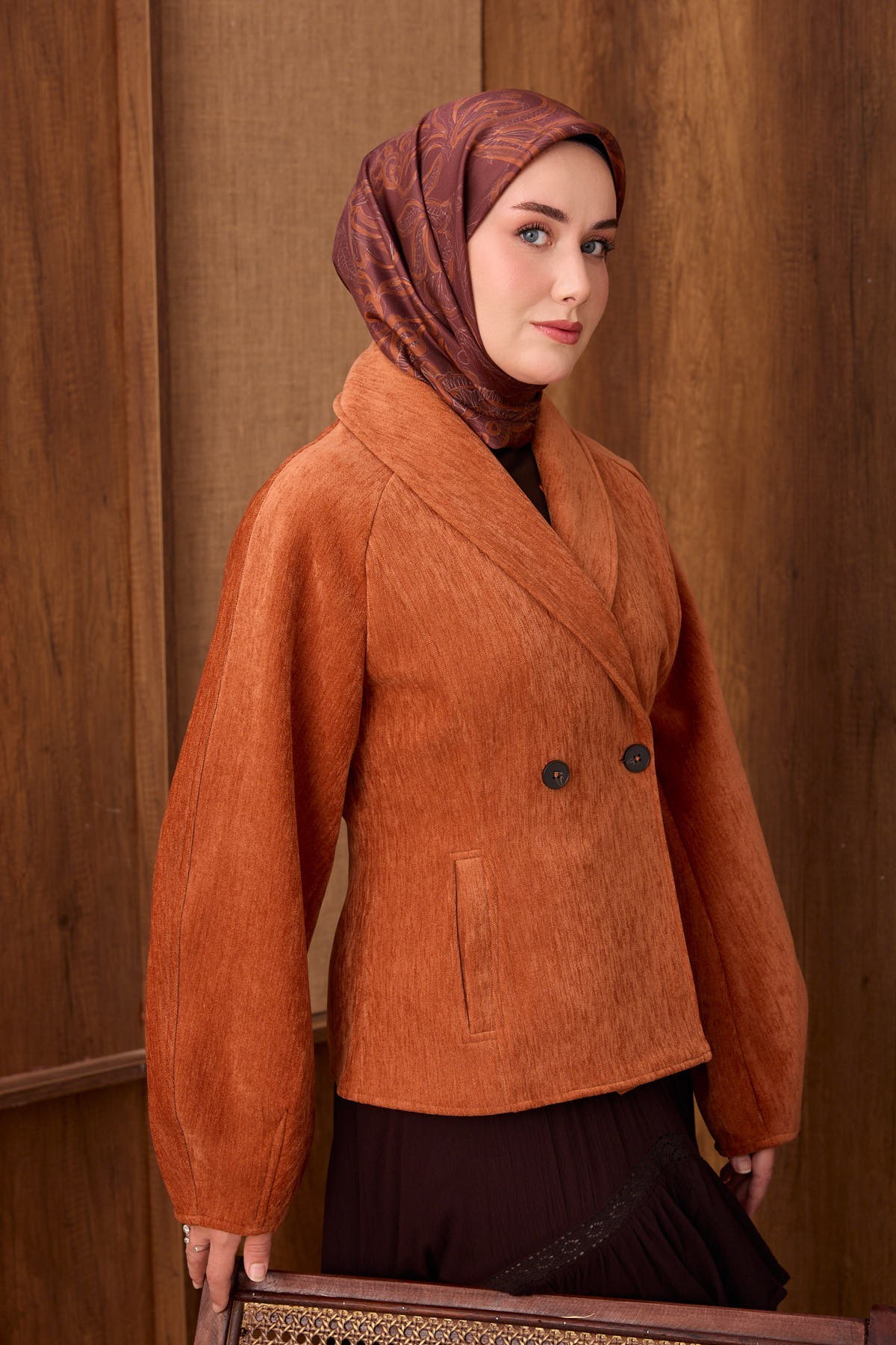 Twill İpek Eşarp Floral Paisley Bordo