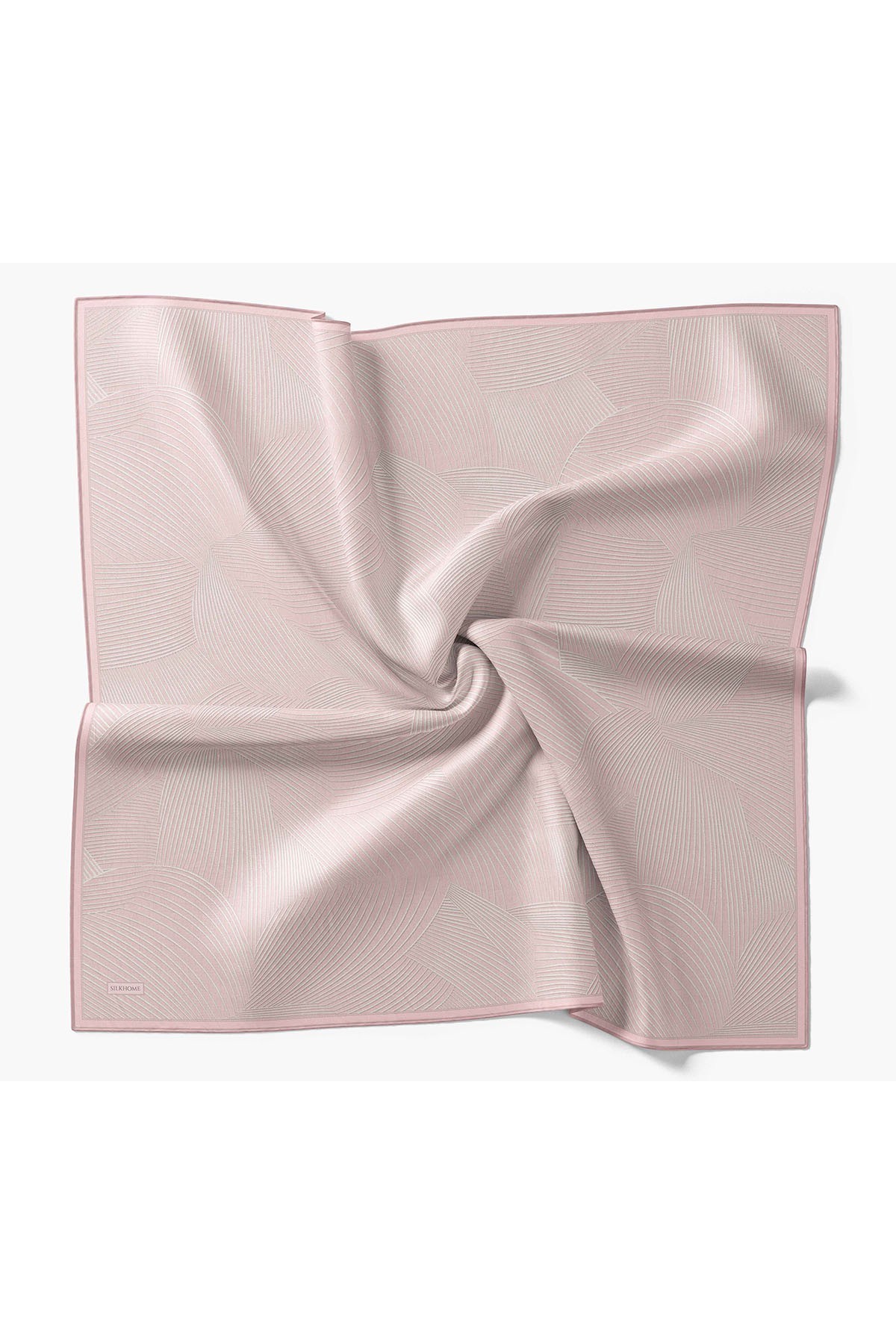 Twill İpek Eşarp Fluid Lines Pudra Pembe