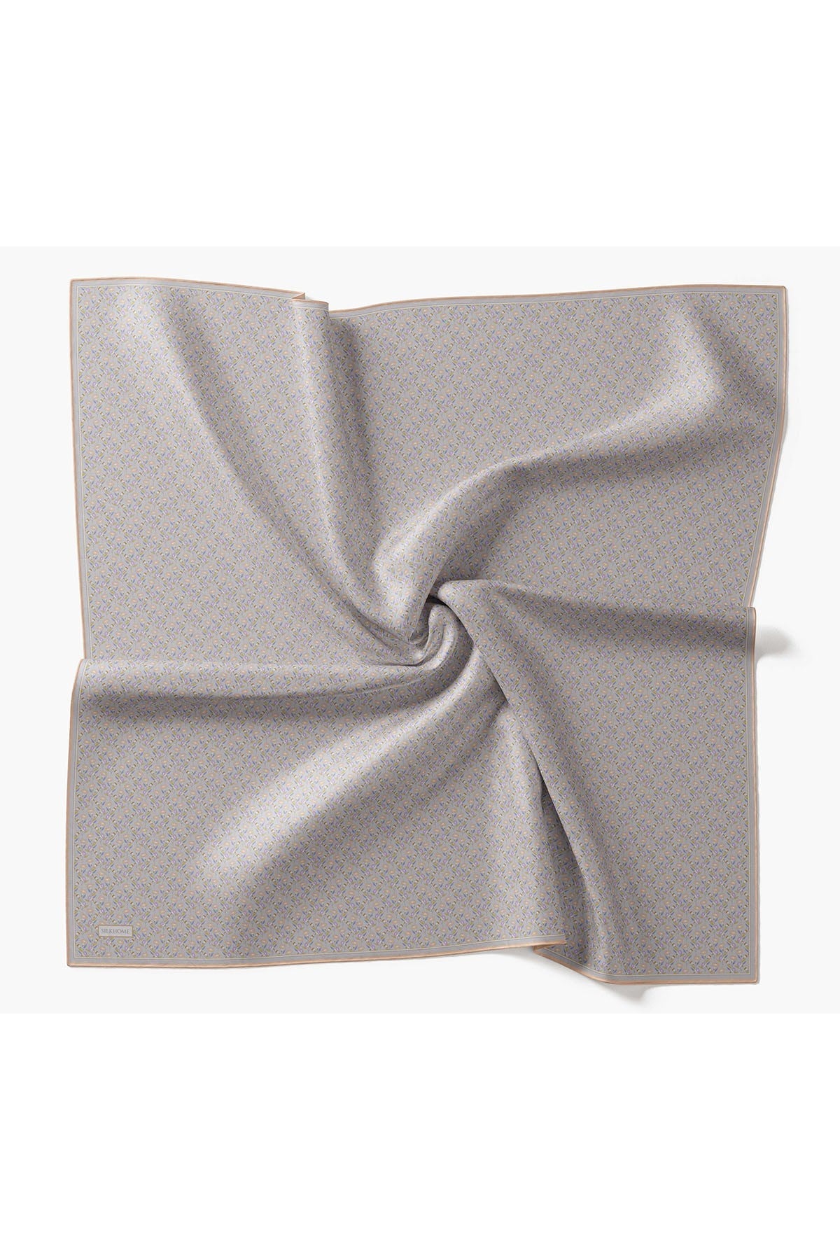Twill İpek Eşarp Mini Bouquet Lila