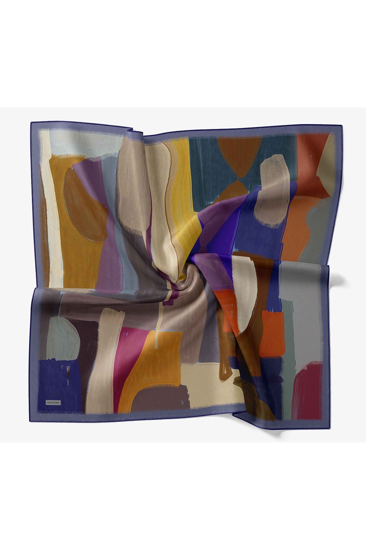 Twill İpek Eşarp Painterly Morcivert