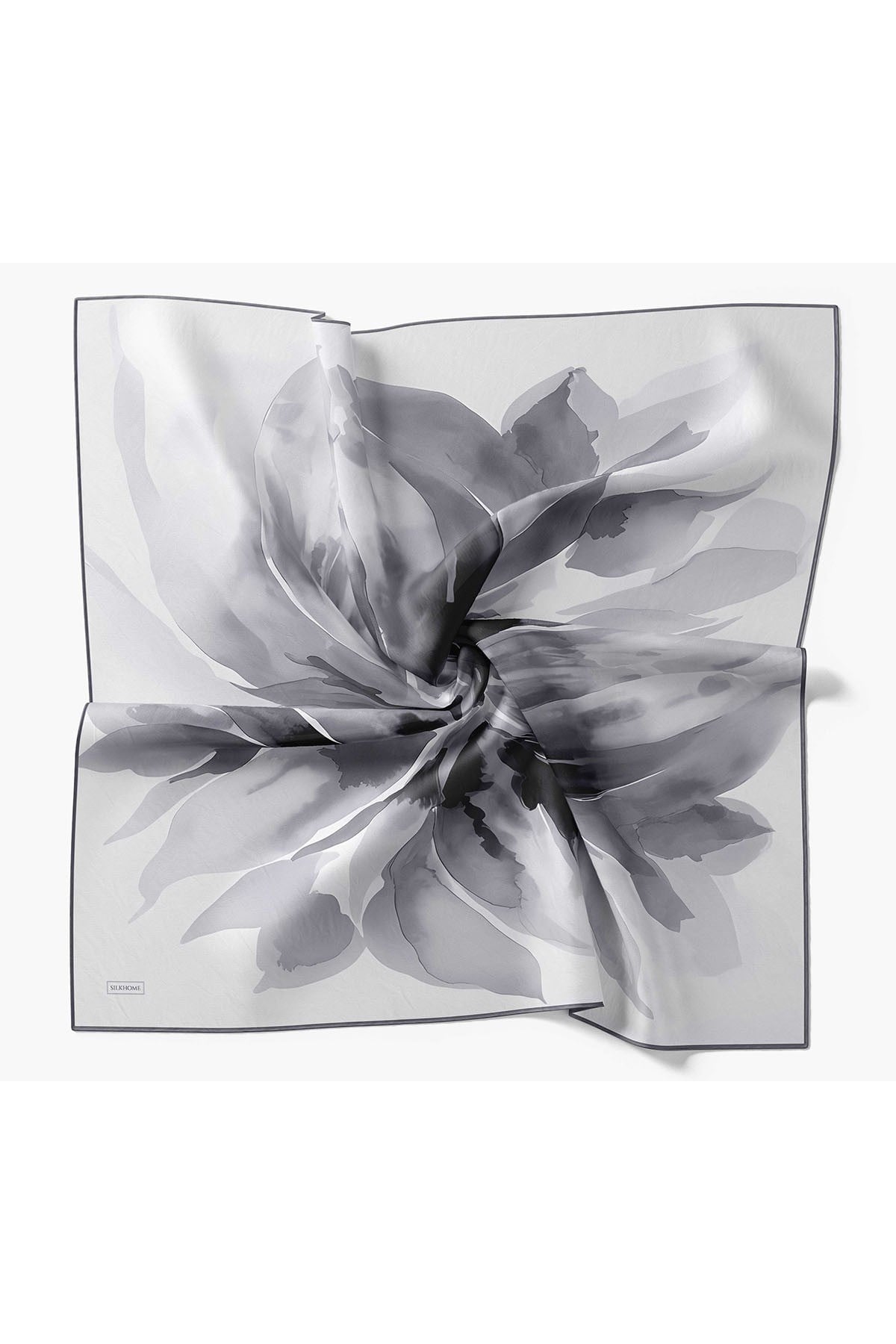 Twill İpek Eşarp Watercolor Gri