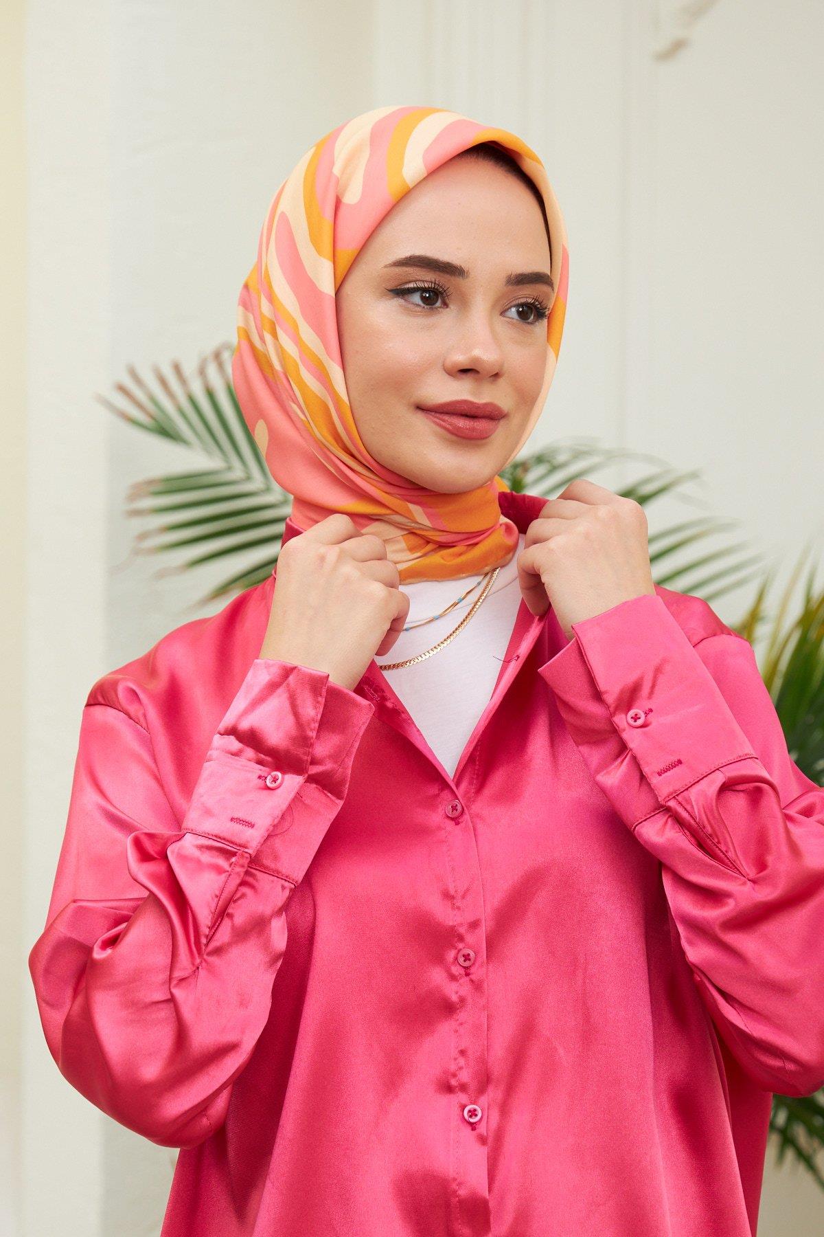 Twist Soft Pudra  Pamuk Viskon Eşarp