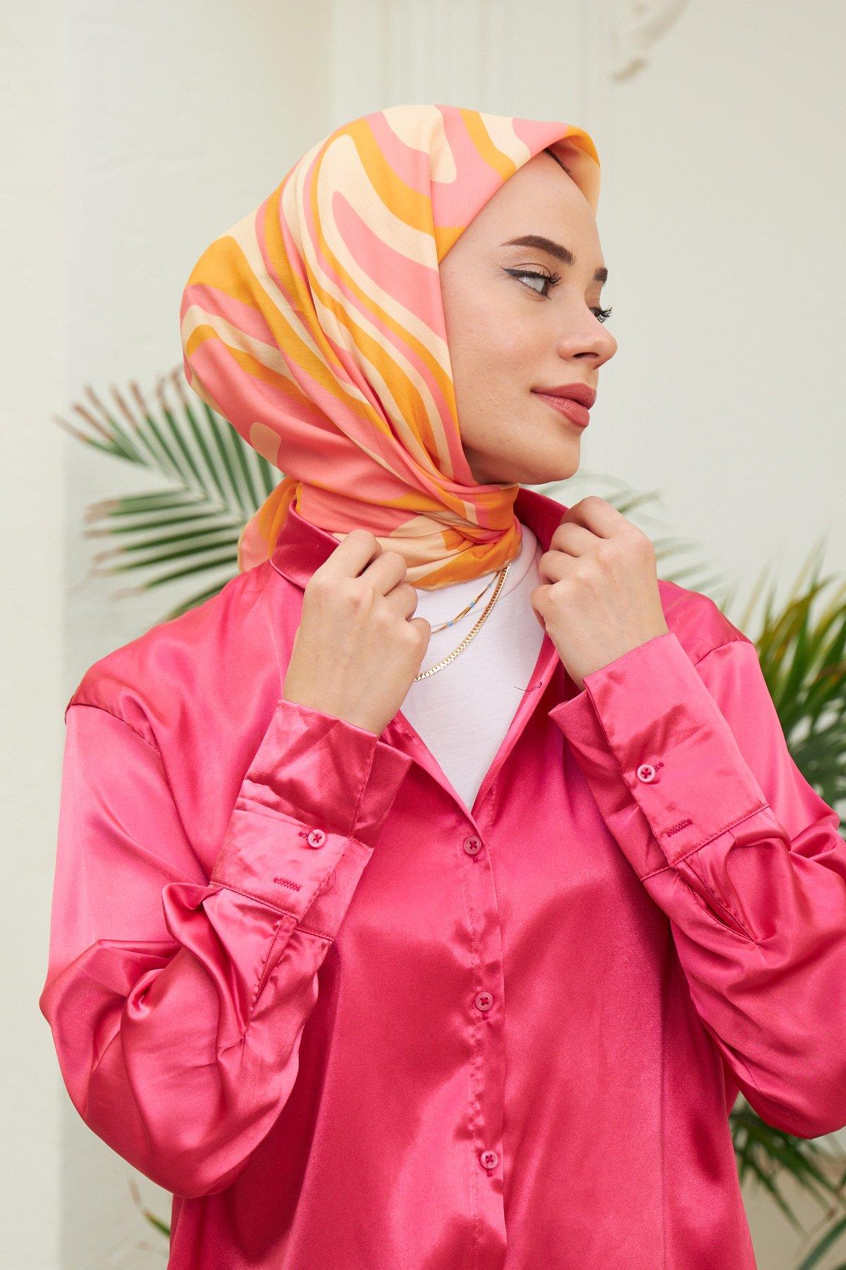 Twist Soft Pudra  Pamuk Viskon Eşarp