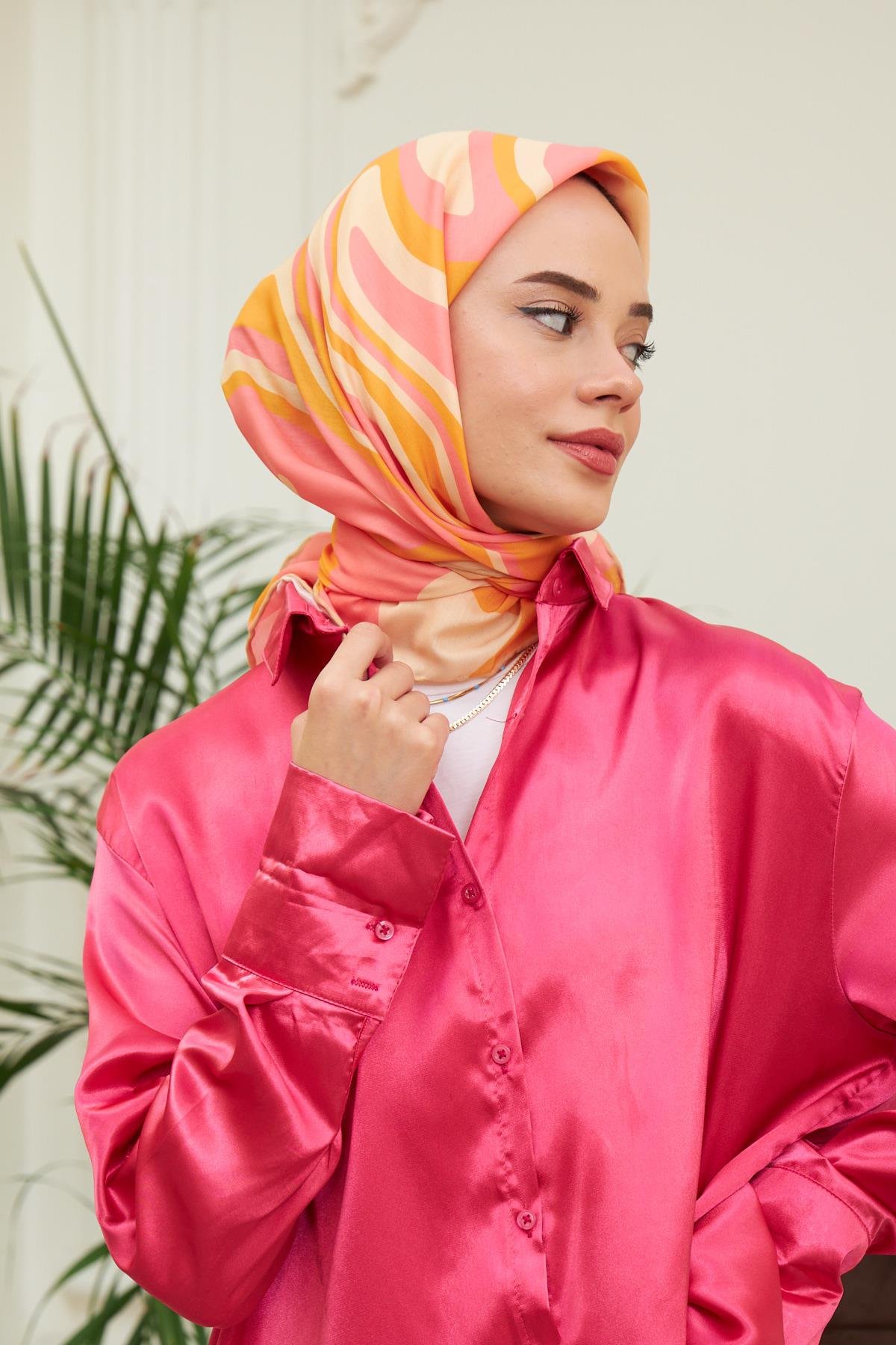 Twist Soft Pudra  Pamuk Viskon Eşarp