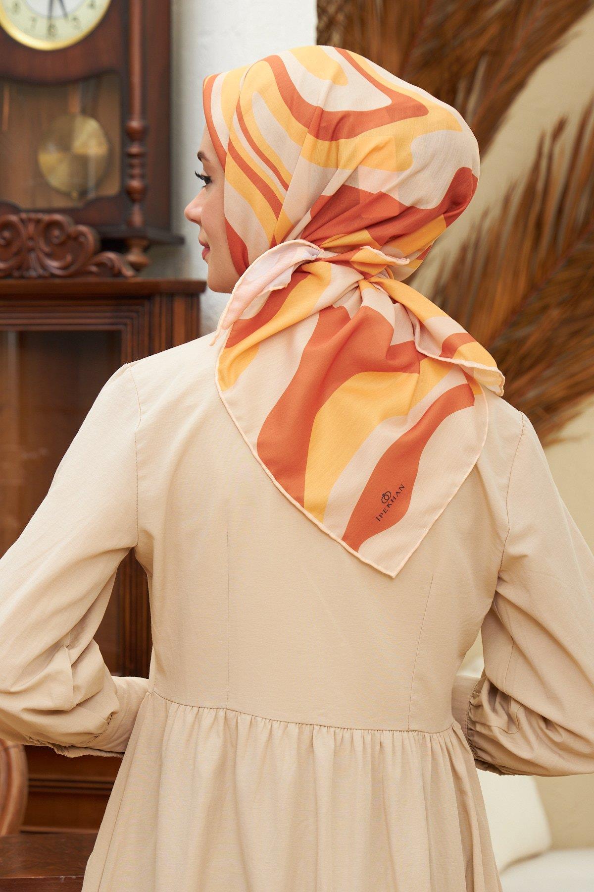 Twist Sütlü Kahve  Pamuk Viskon Eşarp