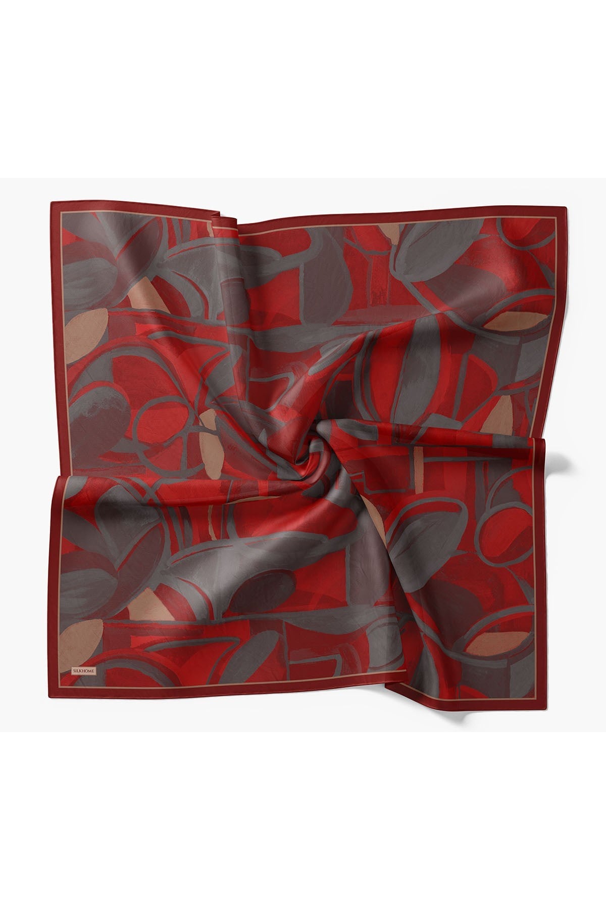 Velora Eşarp Abstract Koyu Kırmızı