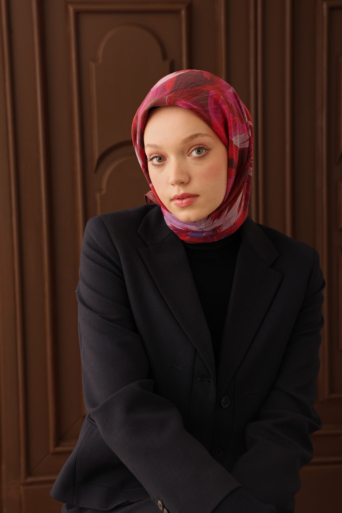 Velora Eşarp Flower Fuşya