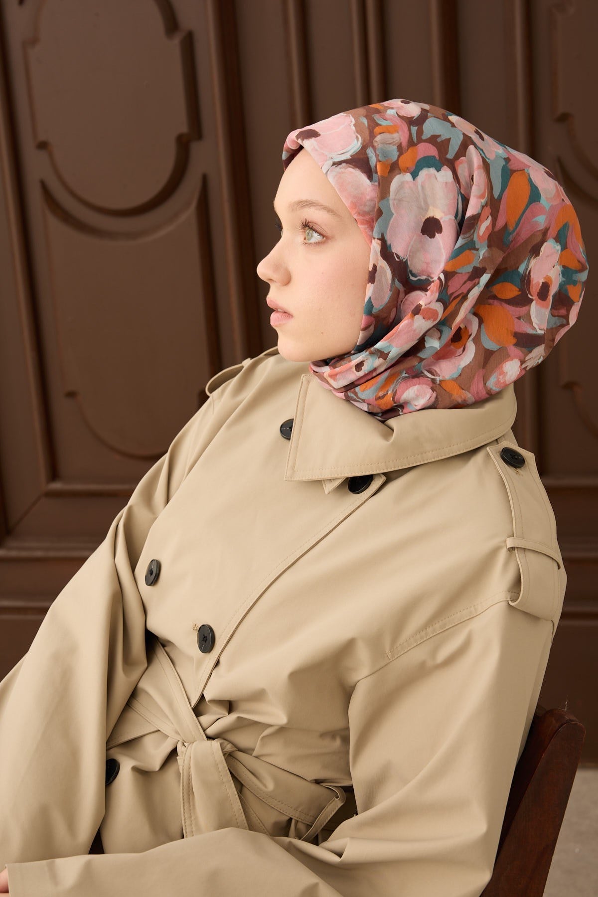 Velora Eşarp Flower Pembe