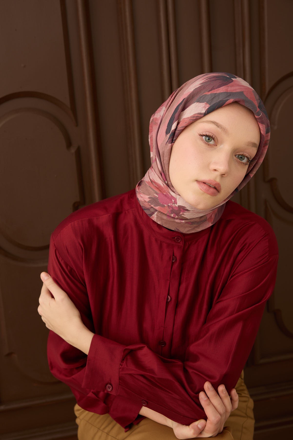 Velora Eşarp Flower Pembe